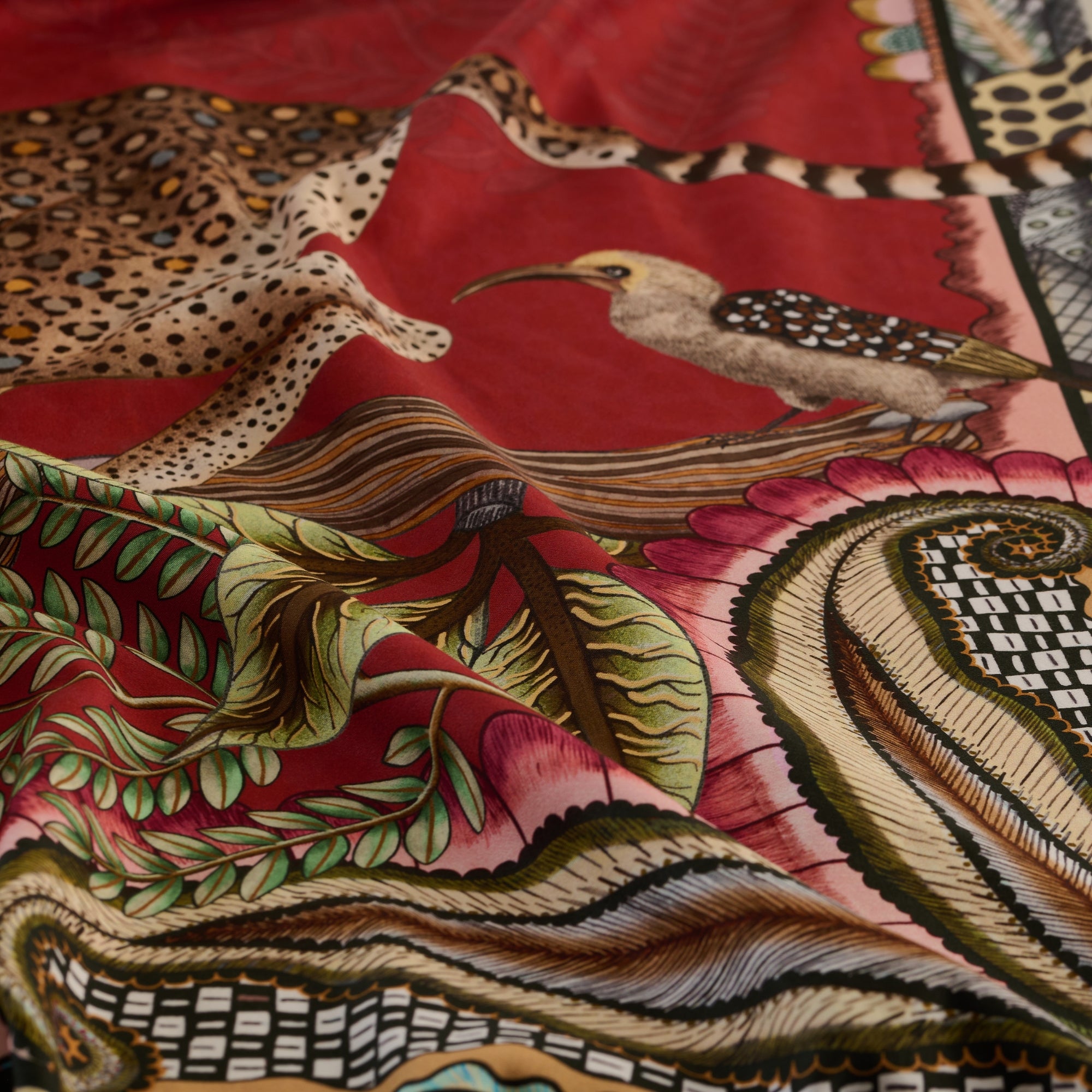 Pangolin Park Tablecloth - Royal Red