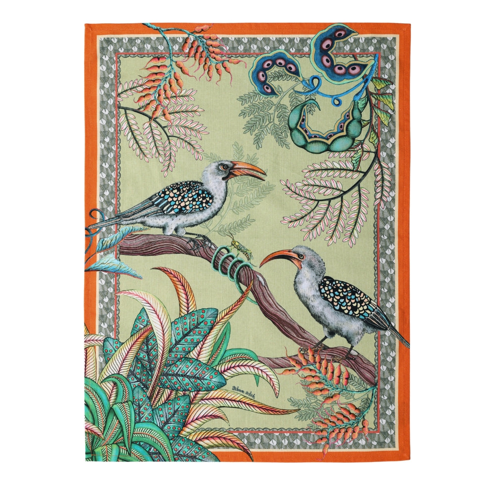 Hornbill Garden Tea Towel - Delta