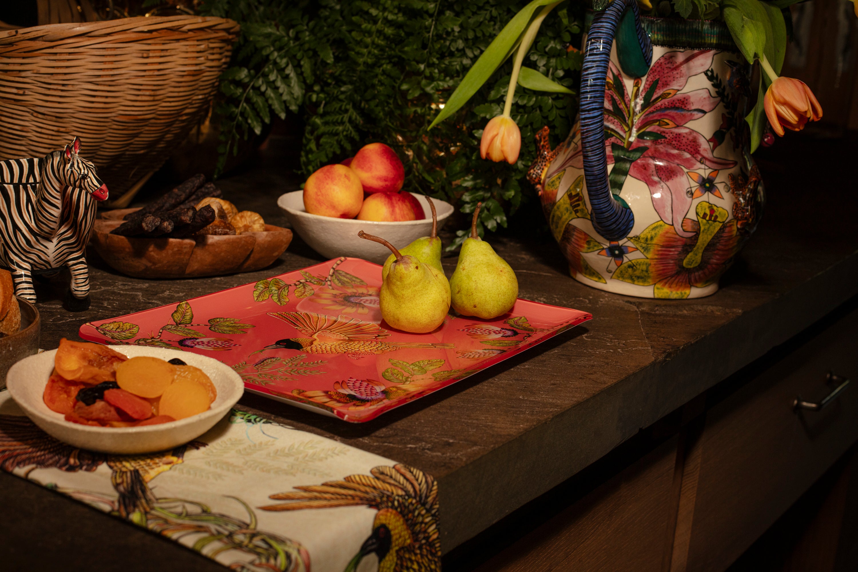 Thanda Nests Tea Towel - Stone