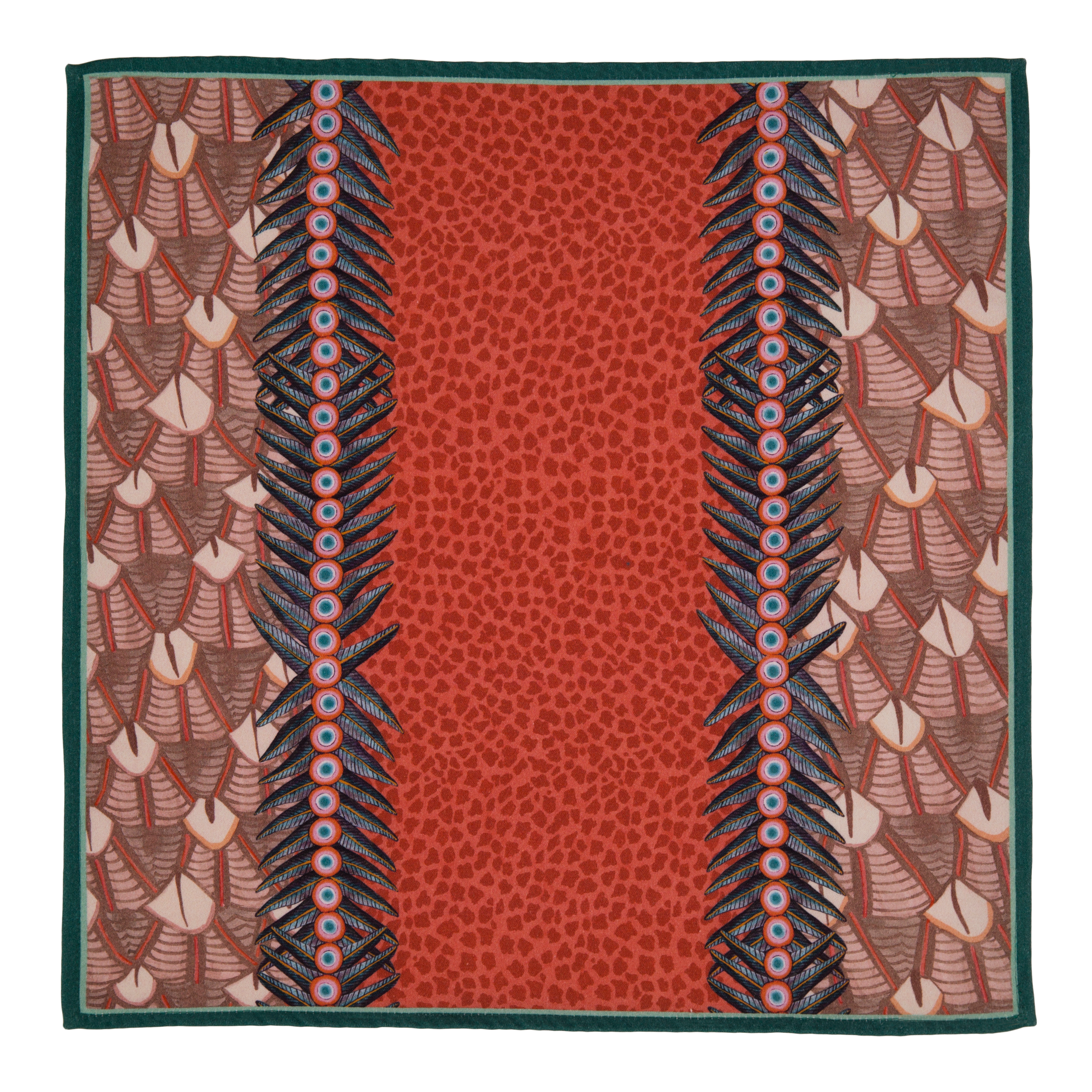 Feather Napkins (Pair) - Coral