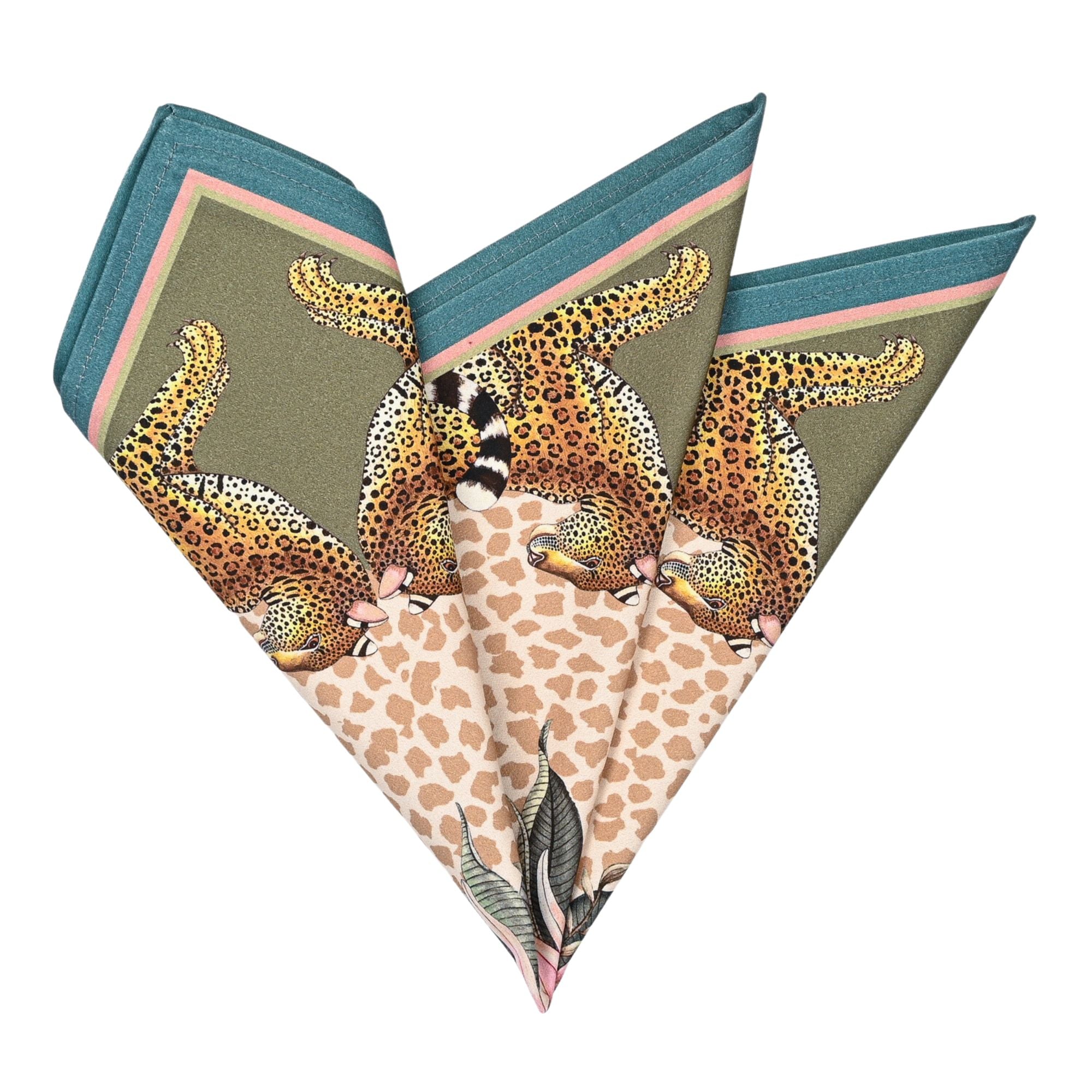 Leopard Lily Napkins (Pair) - Stone
