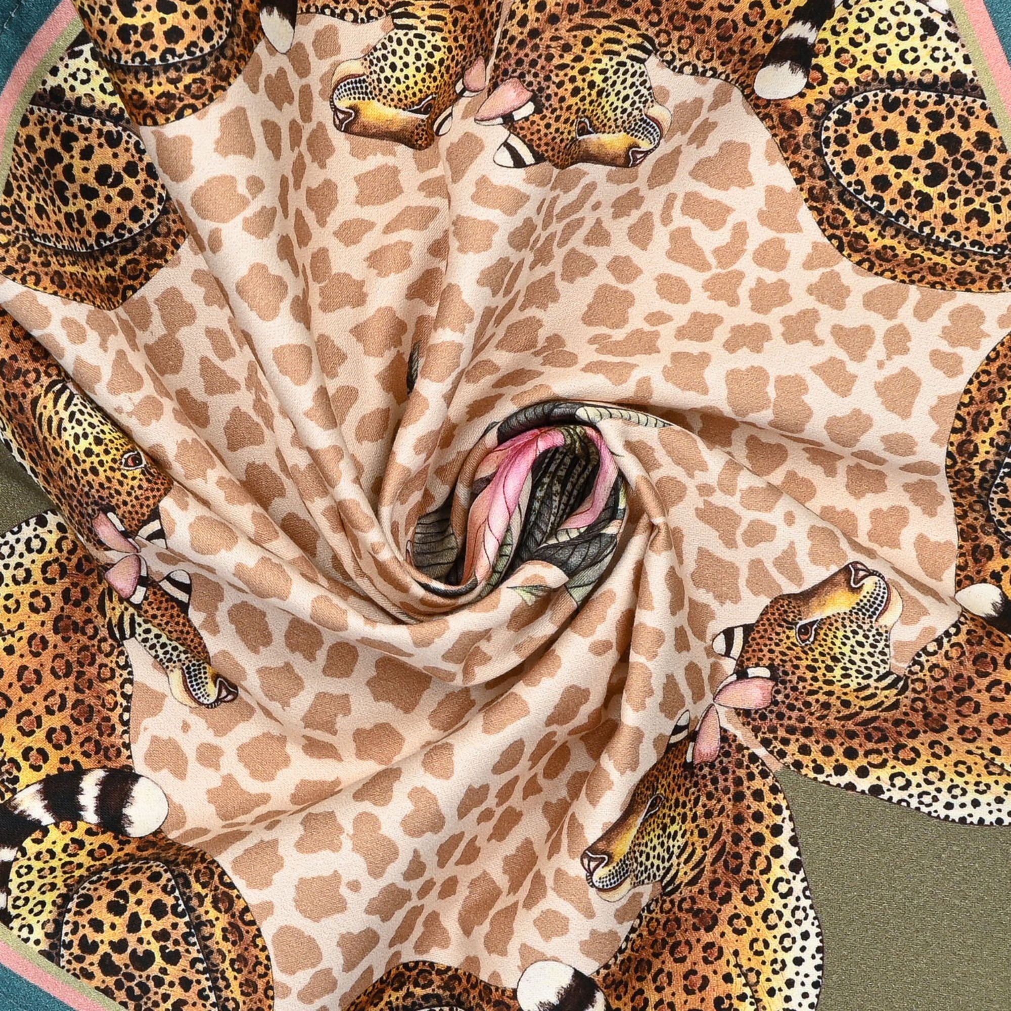 Leopard Lily Napkins (Pair) - Stone