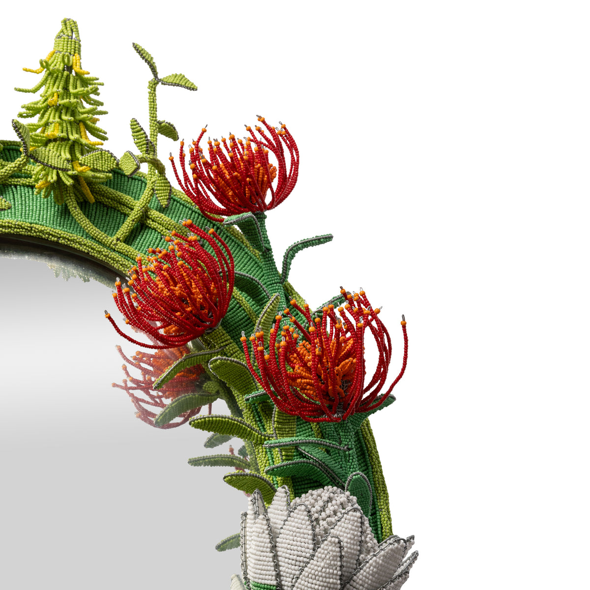 Cape Fynbos Beaded Mirror
