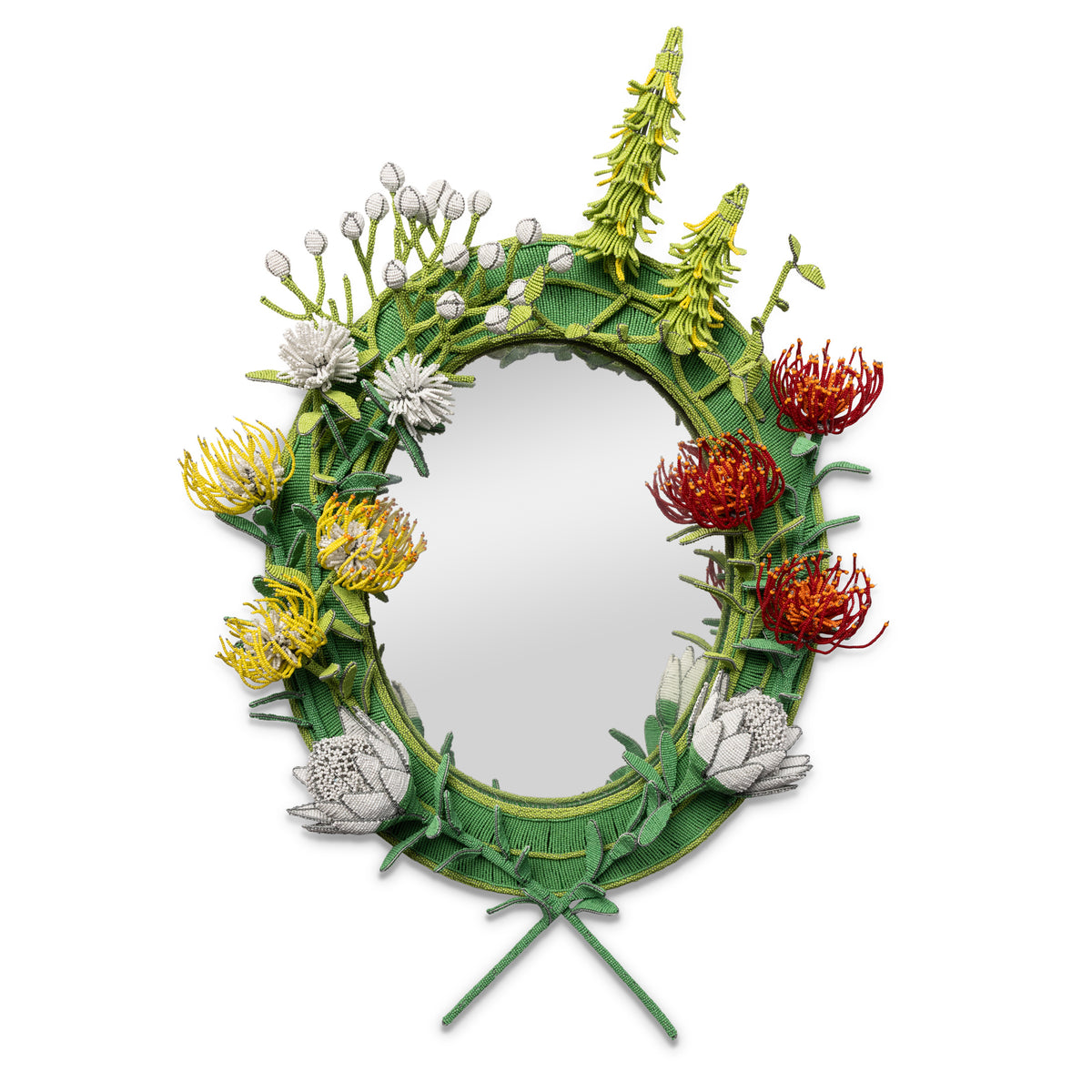 Cape Fynbos Beaded Mirror