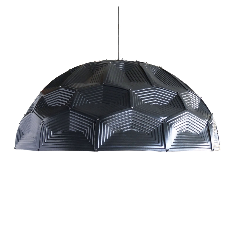 Turtle Dome Light - Embossed Black Leather