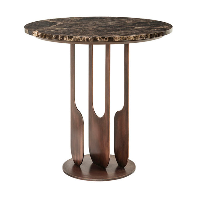 Drop Side Table with Marble Top