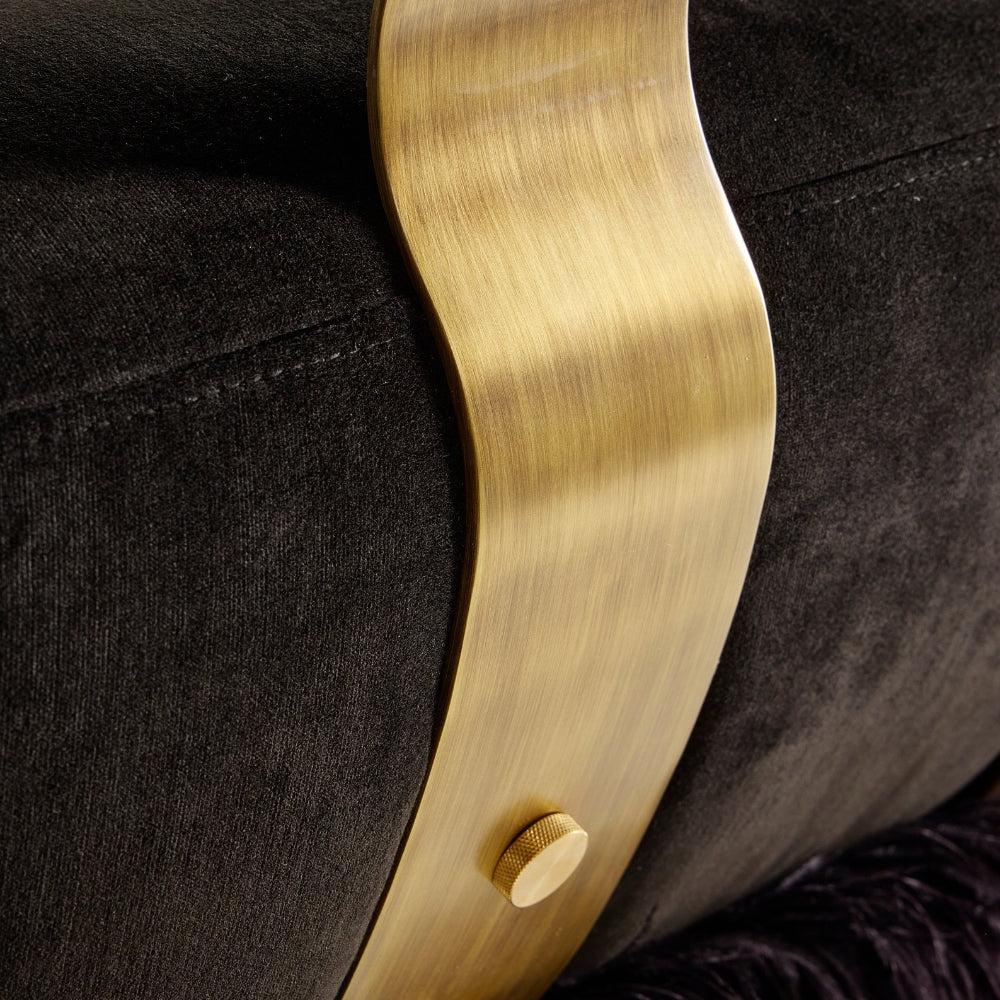 Ostrich Fluff Lounge Chair - Black