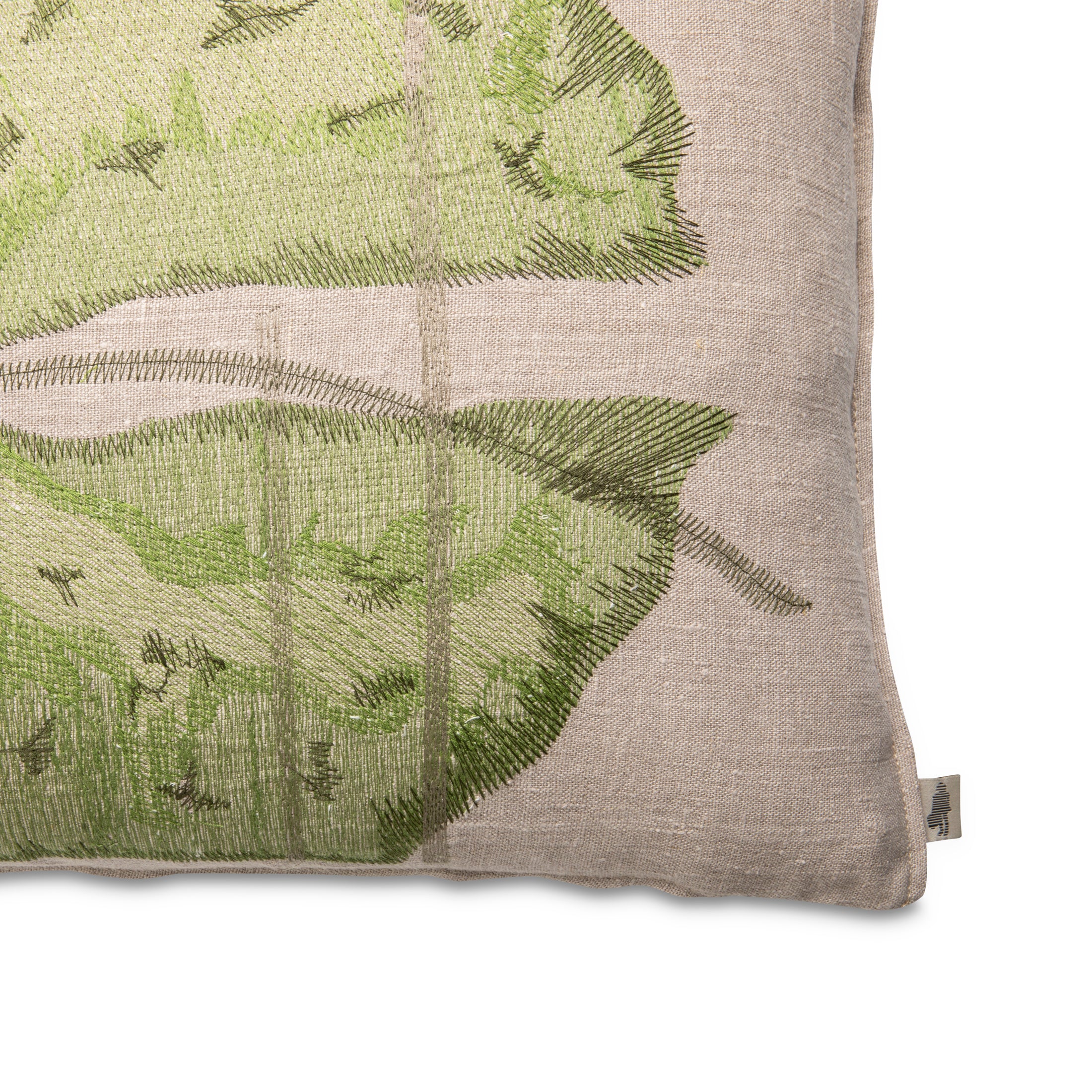 Okavango Green Embroidered Pillow