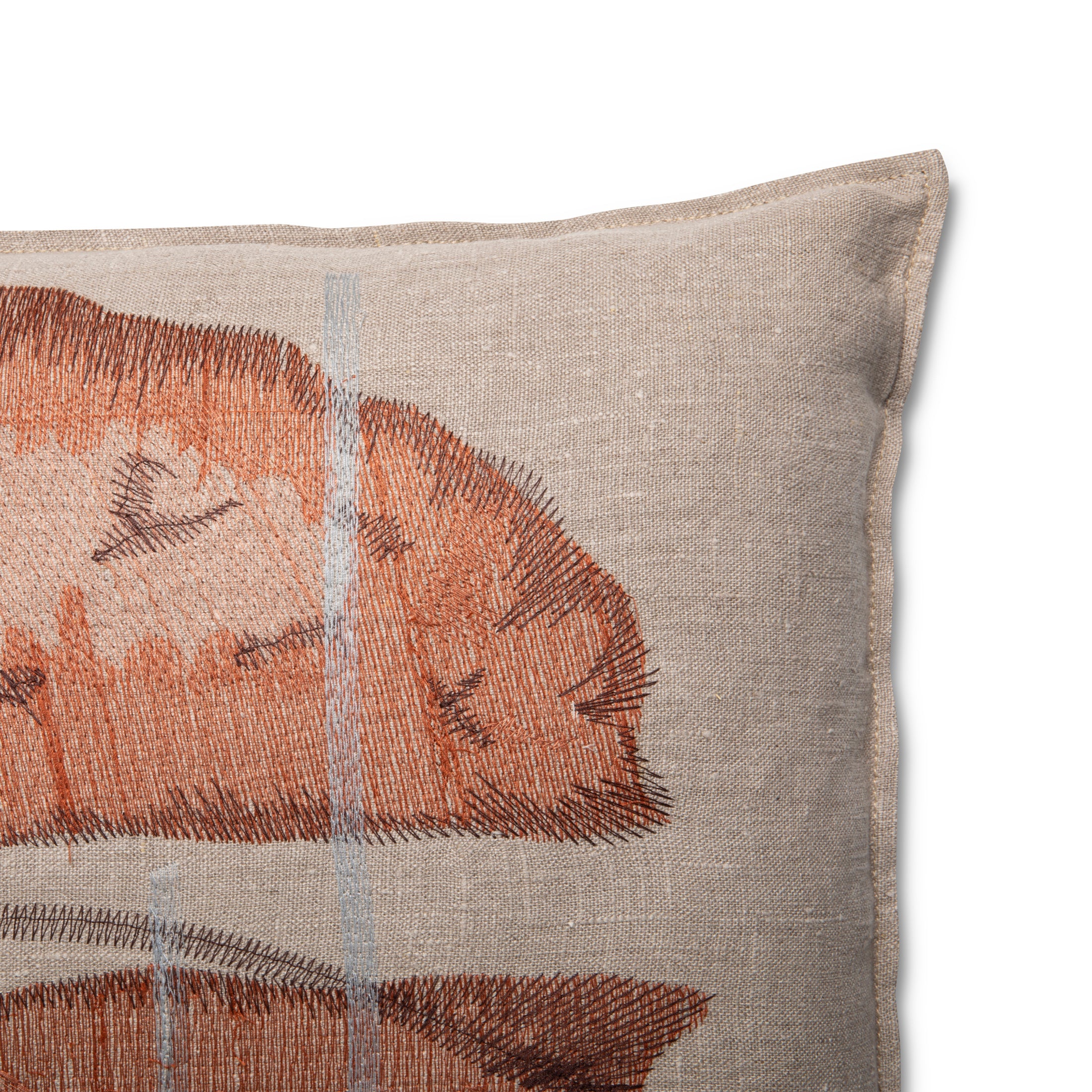 Okavango Rust Embroidered Pillow