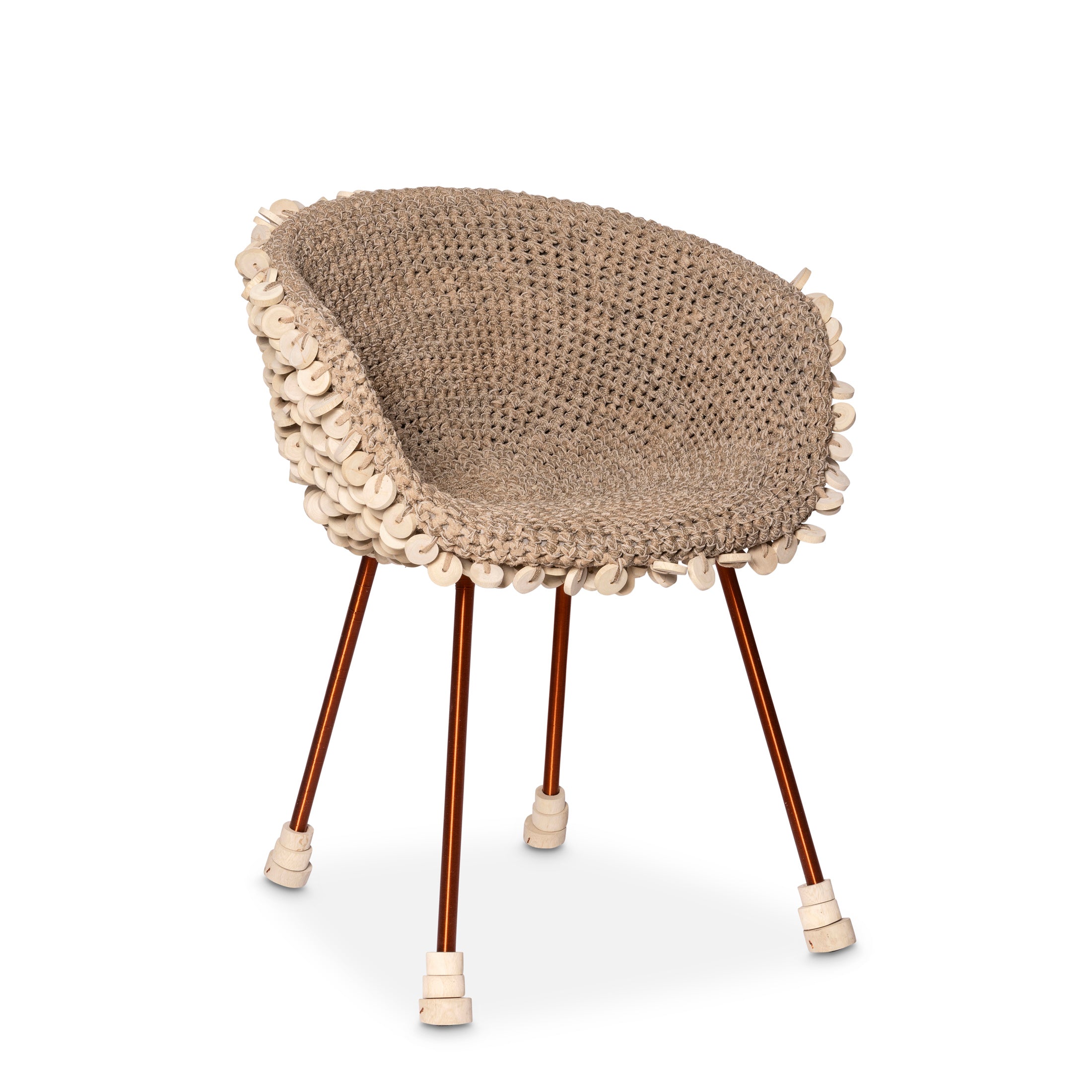 Chobe Crocheted Leather Chair