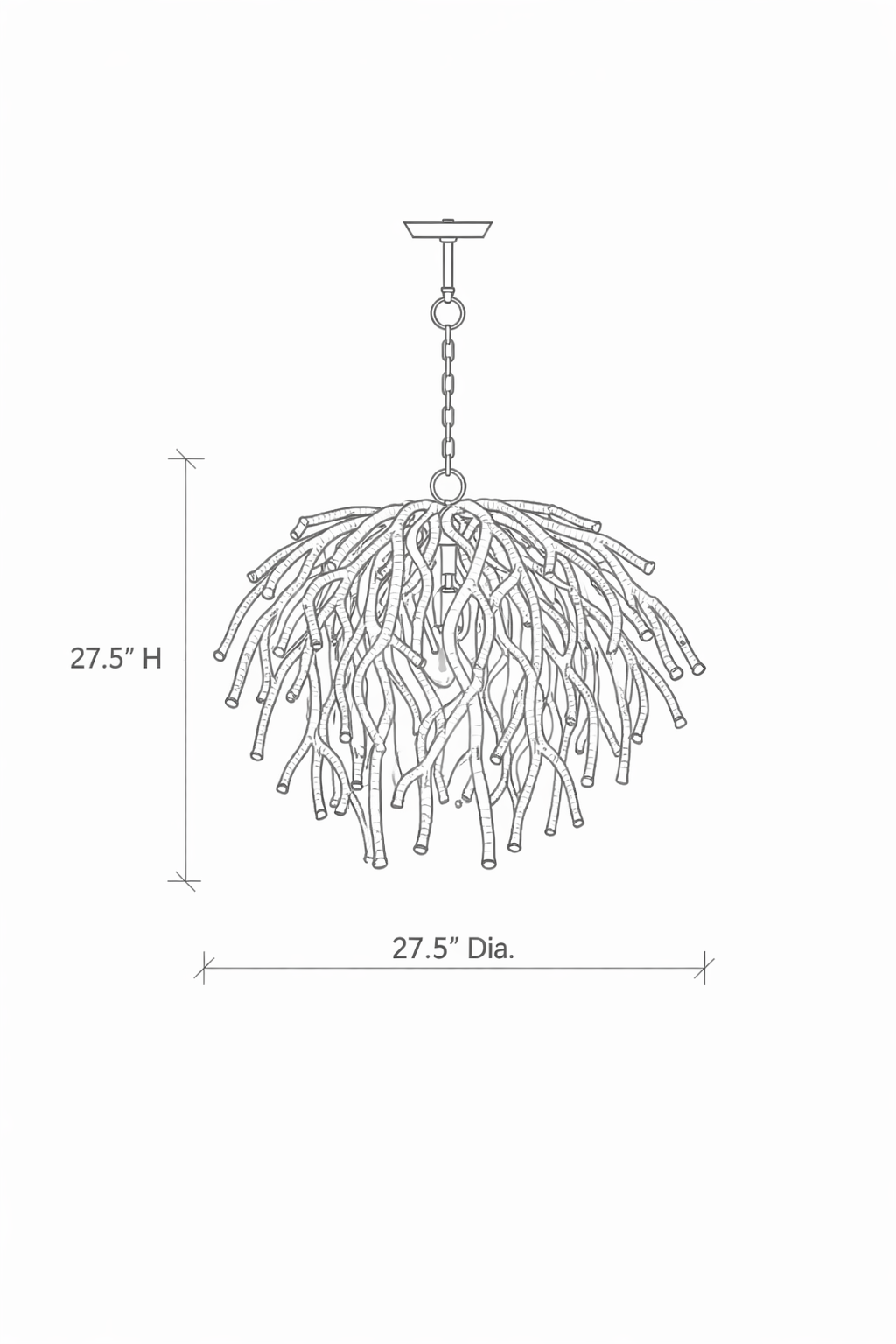 Ballito Jute Coral Chandelier