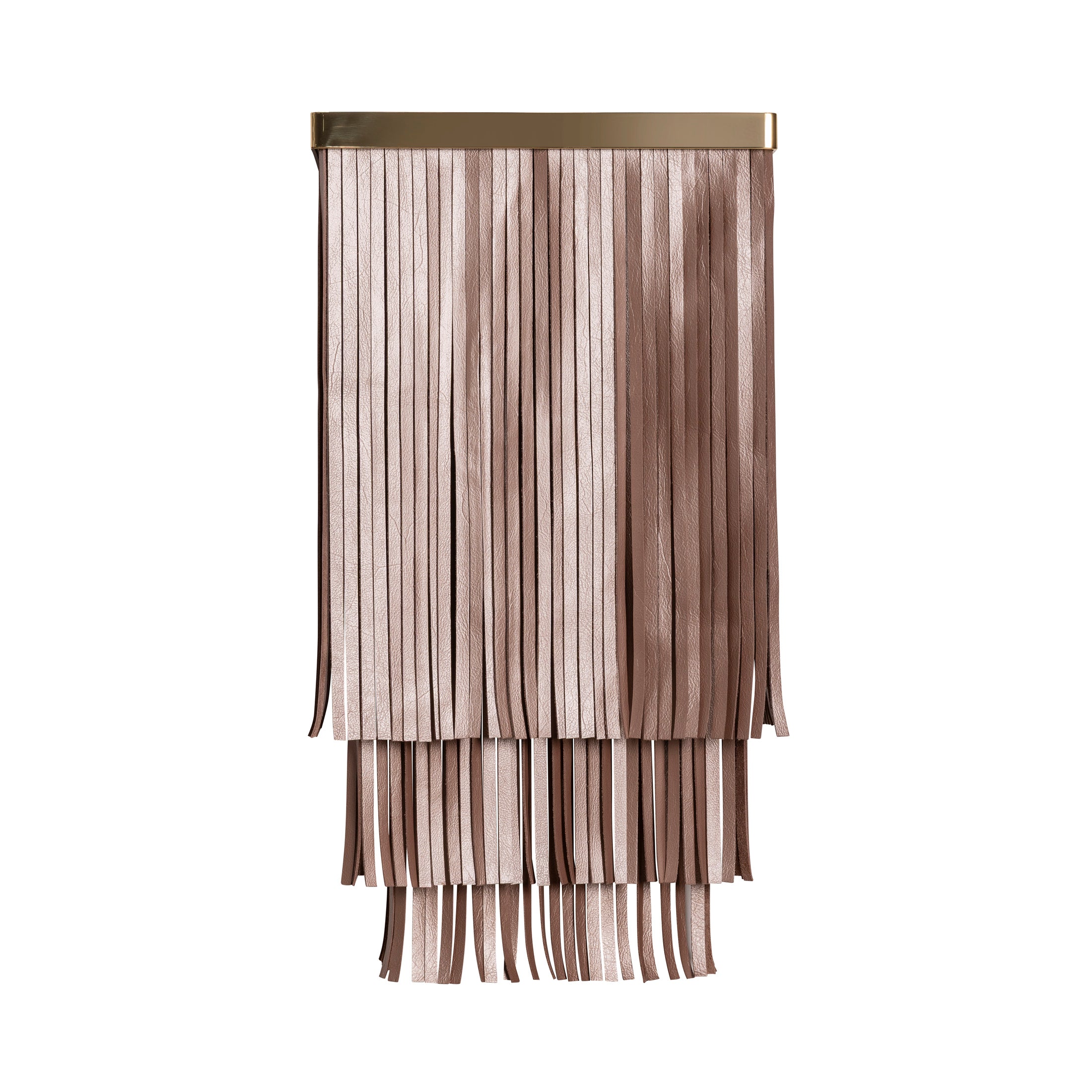 Ndidi Wall Sconce - Brass - Metallic Leather
