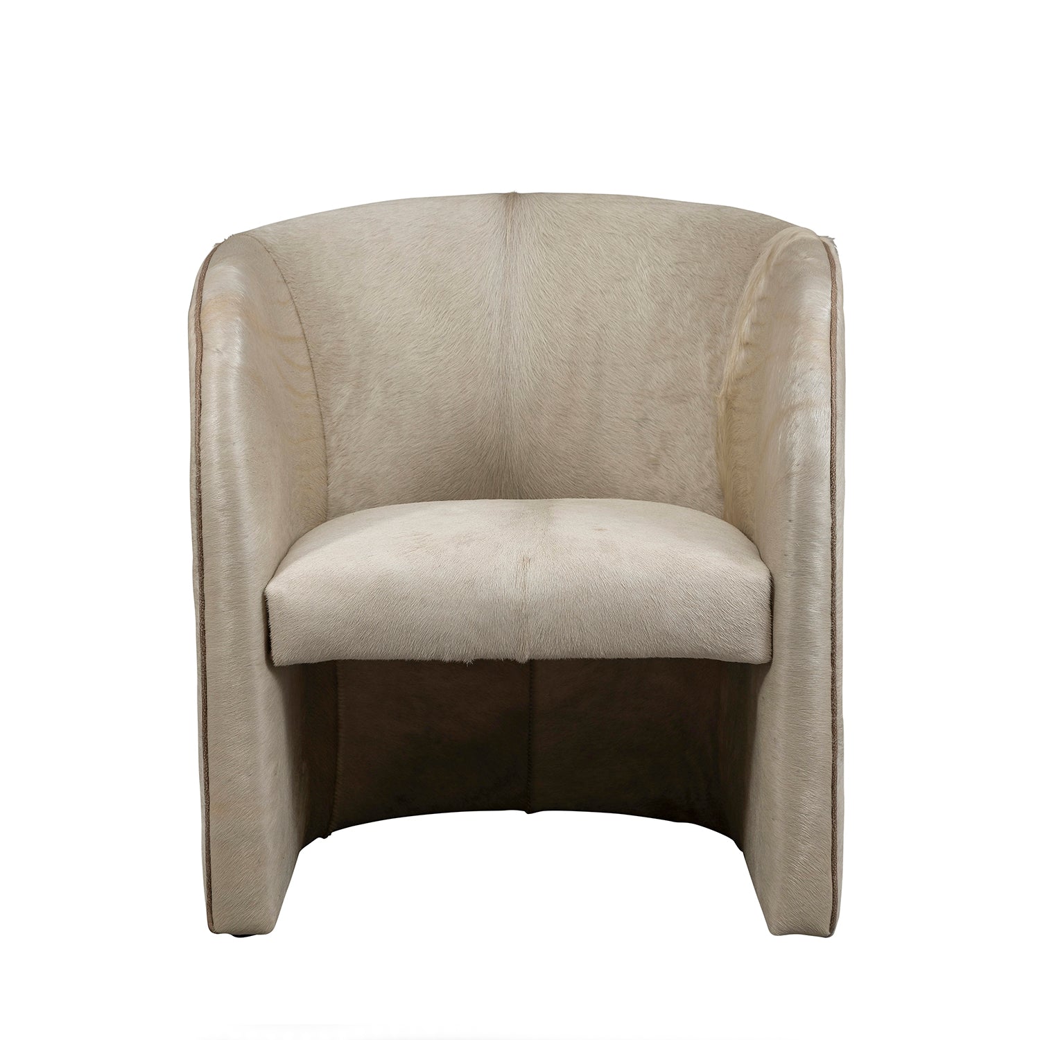 Inkomo Cream Cow Hide Barrel Chair