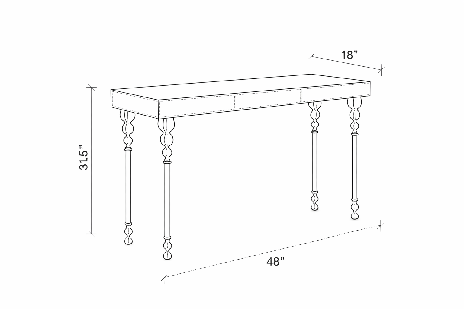 Nguni Console Table - Small