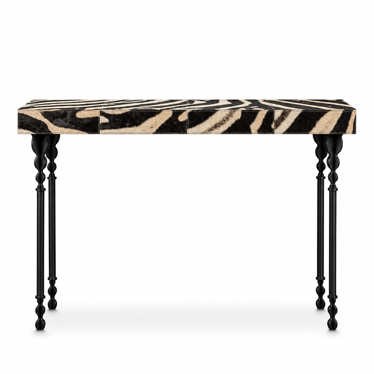 Nguni Zebra Hide Console Table