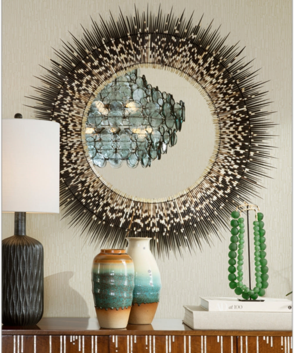 Porcupine Quill Round Mirror - Large