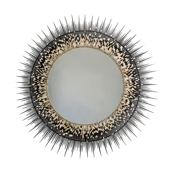 Porcupine Quill Round Mirror - Small