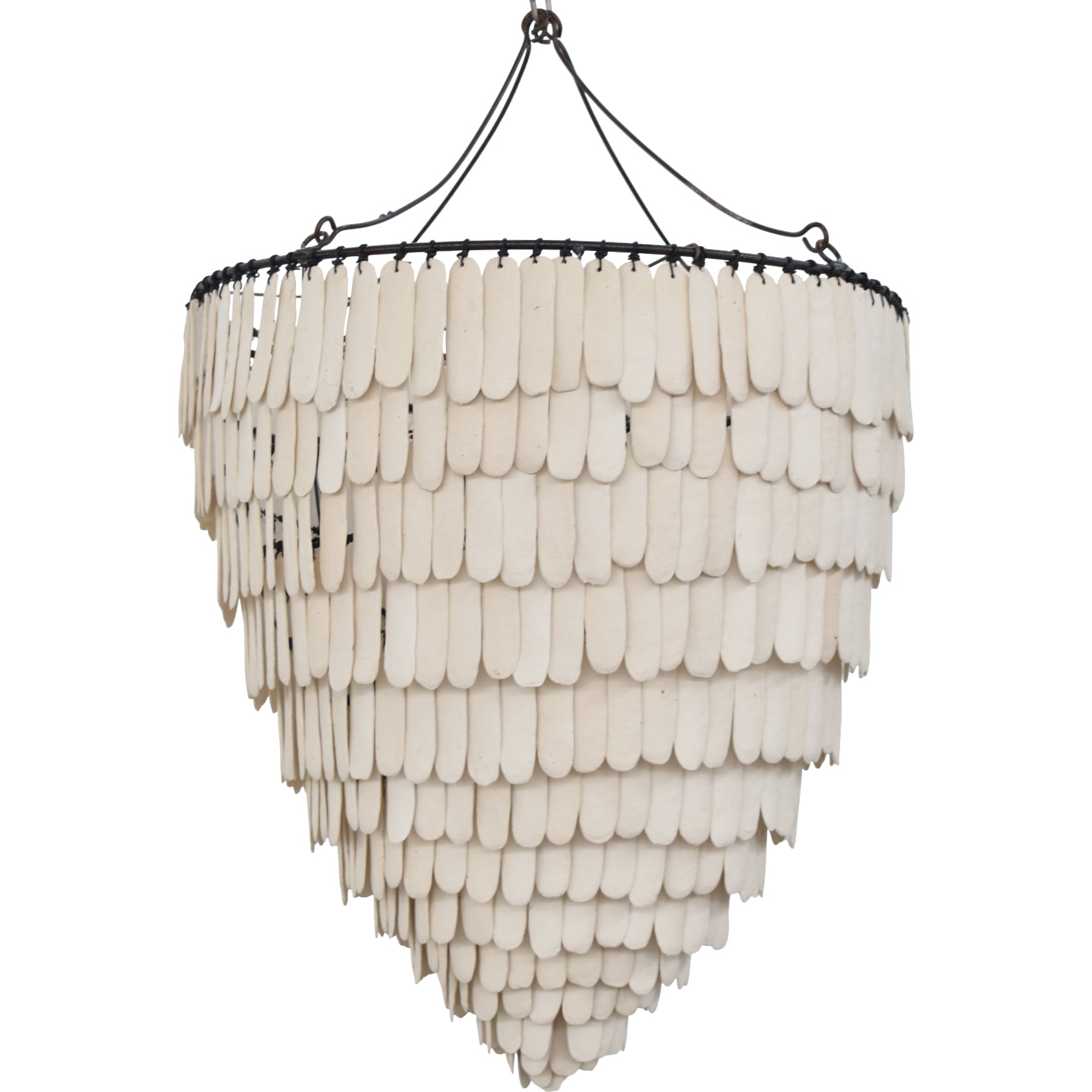 Coupe d'Or Ceramic Chandelier - Ivory