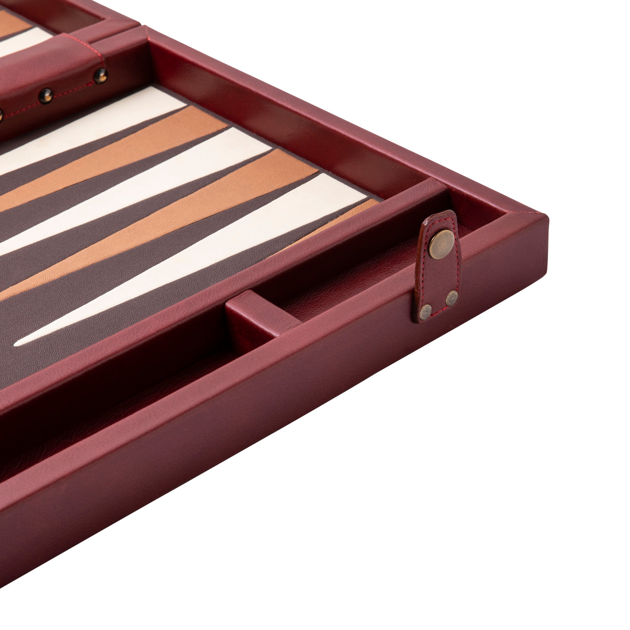 Nino - Large Backgammon - Oxblood Leather