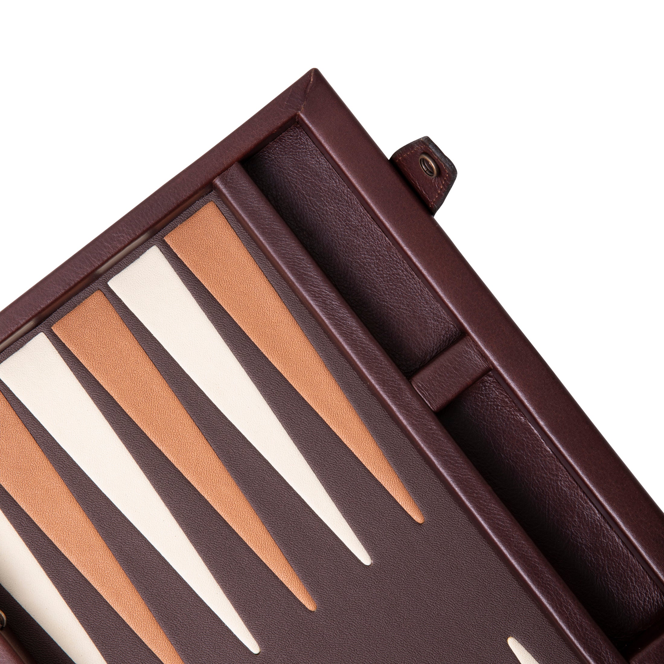 Nino - Small Backgammon - Choc Leather