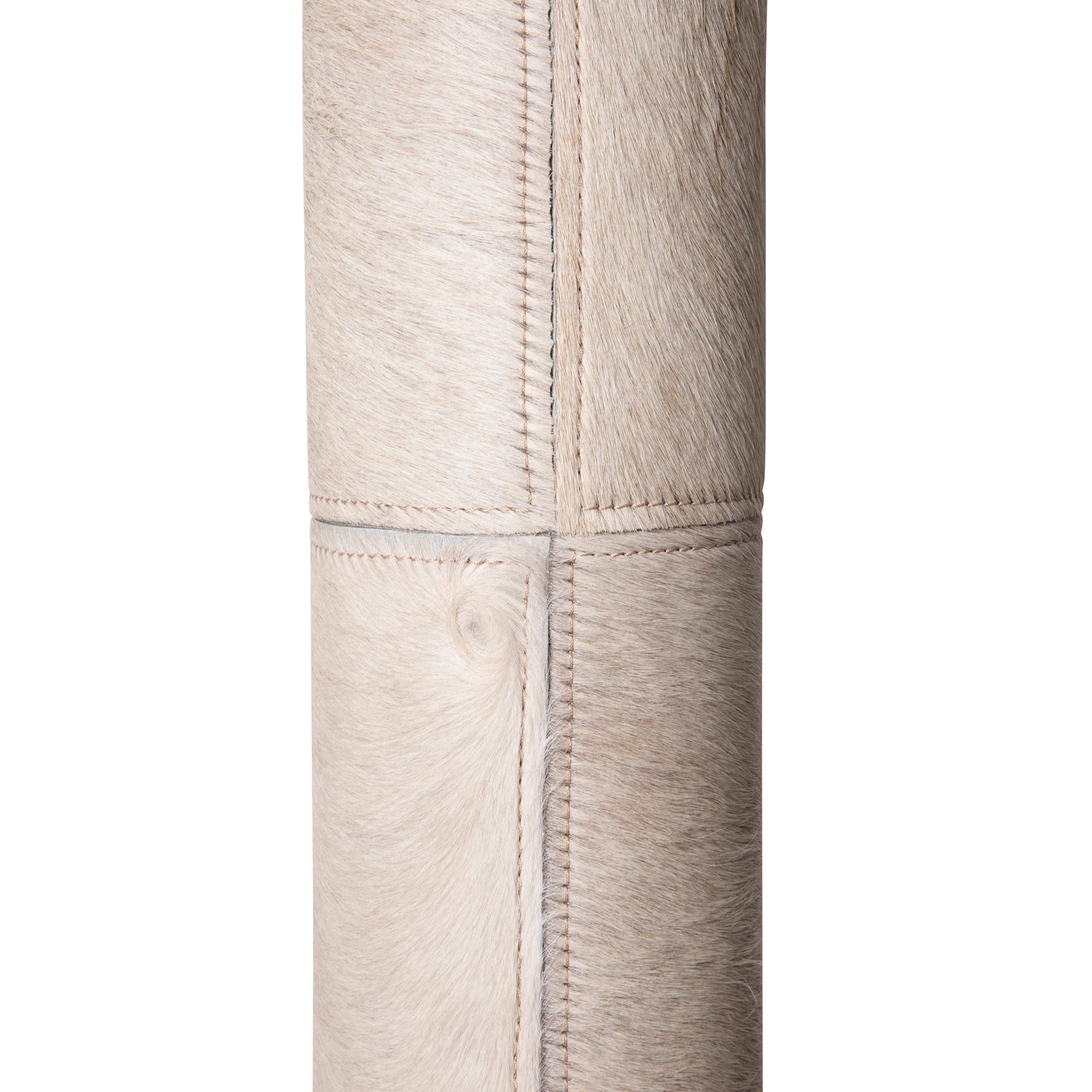 Nawi Floor Lamp in Cream Cow Hide