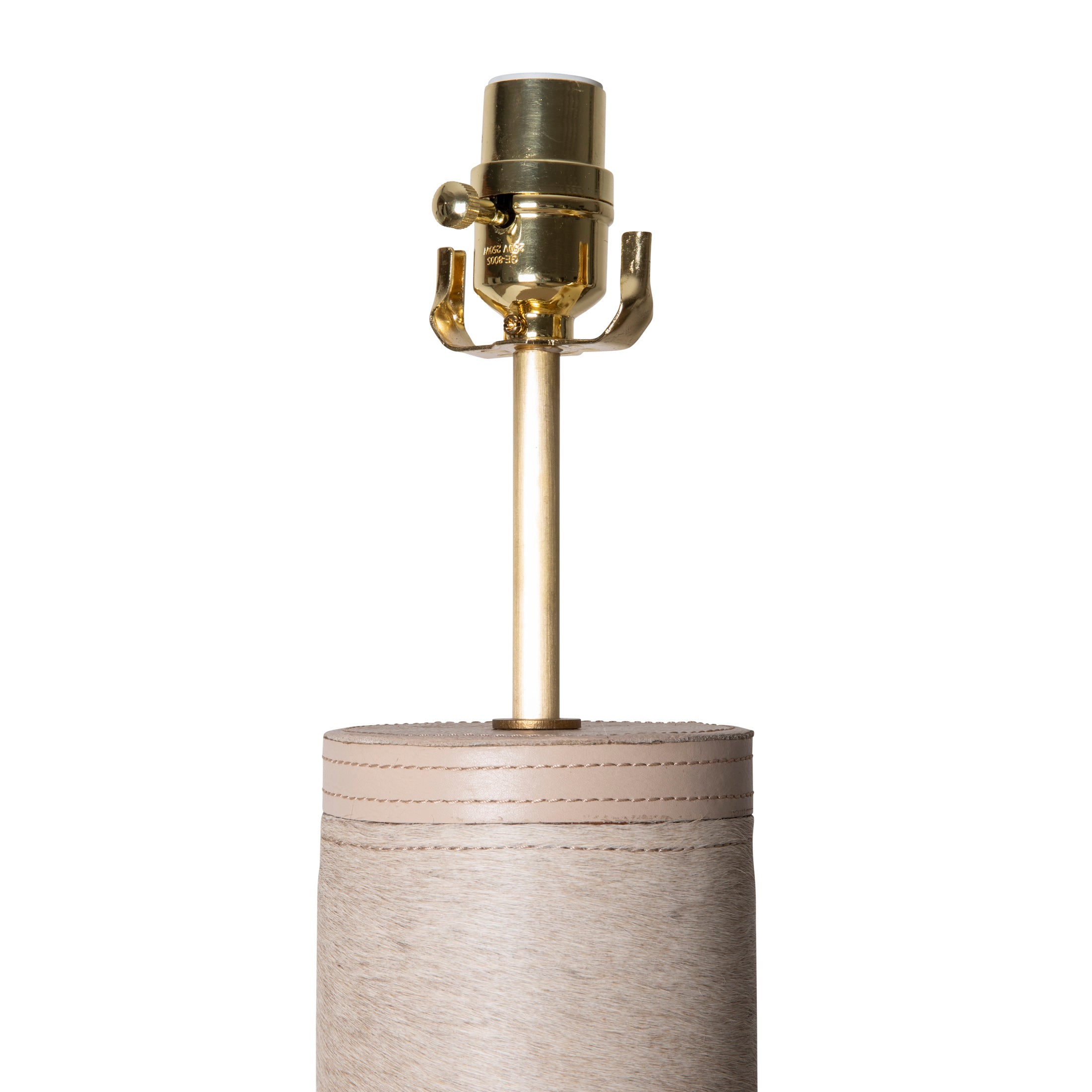 Nawi Floor Lamp in Cream Cow Hide