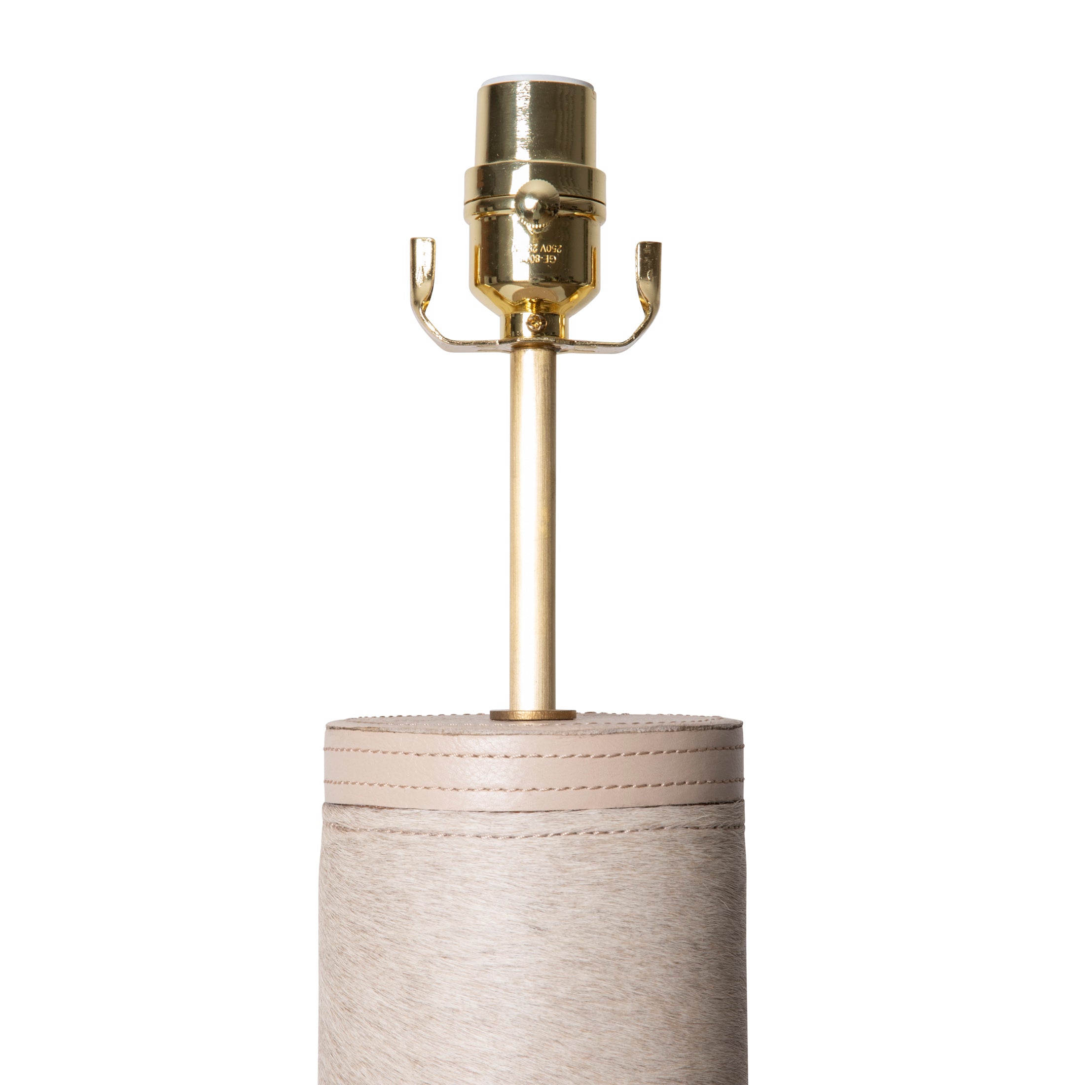 Nawi Floor Lamp in Cream Cow Hide