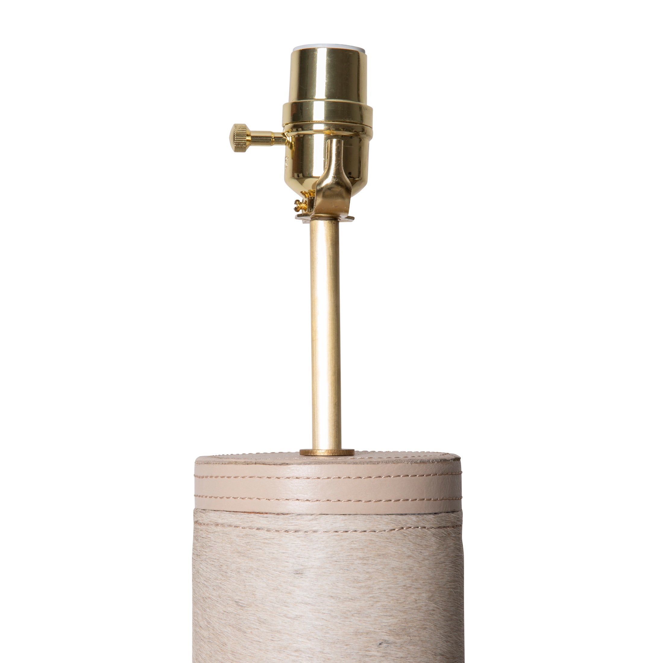 Nawi Floor Lamp in Cream Cow Hide