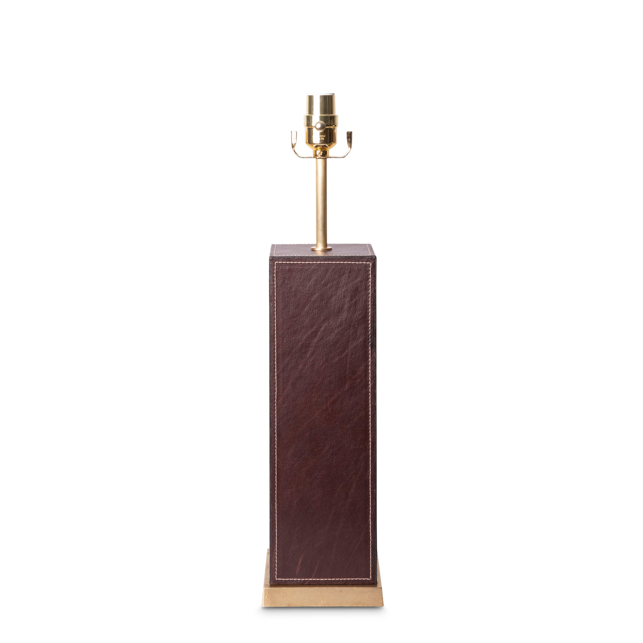 Keira Column Table Lamp in Leather