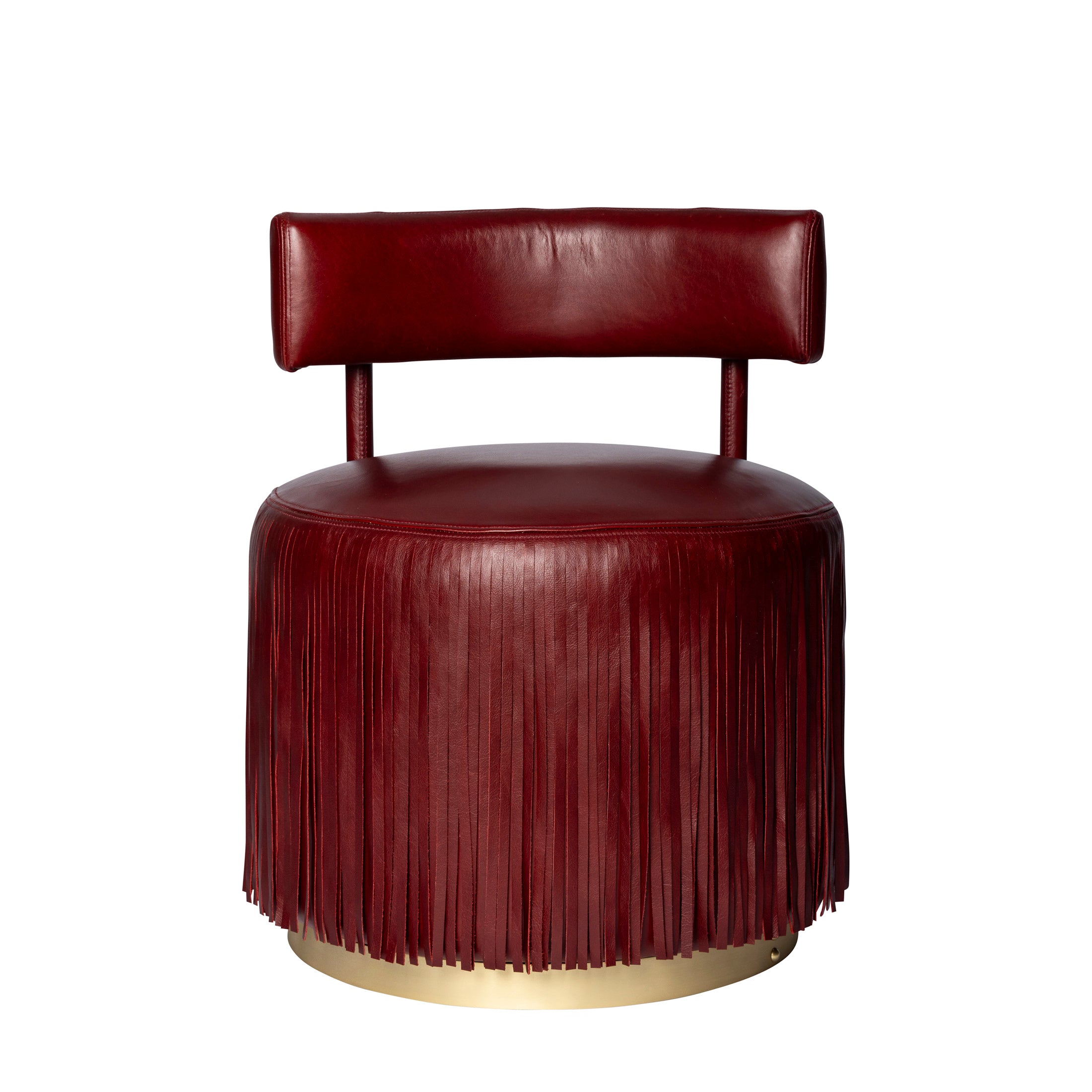 Nerissa Leather Fringe Chair in NeKeia Leather