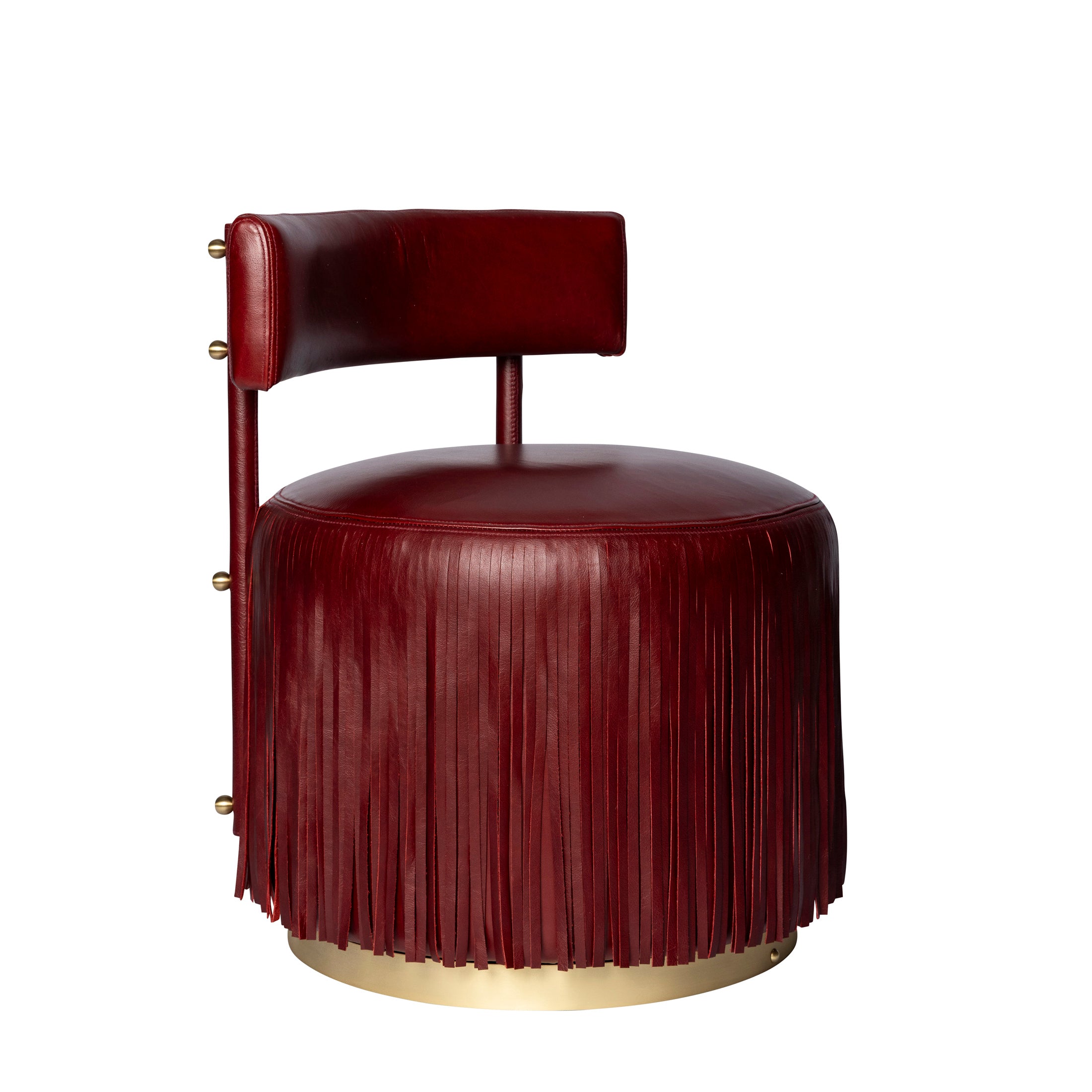Nerissa Leather Fringe Chair in NeKeia Leather
