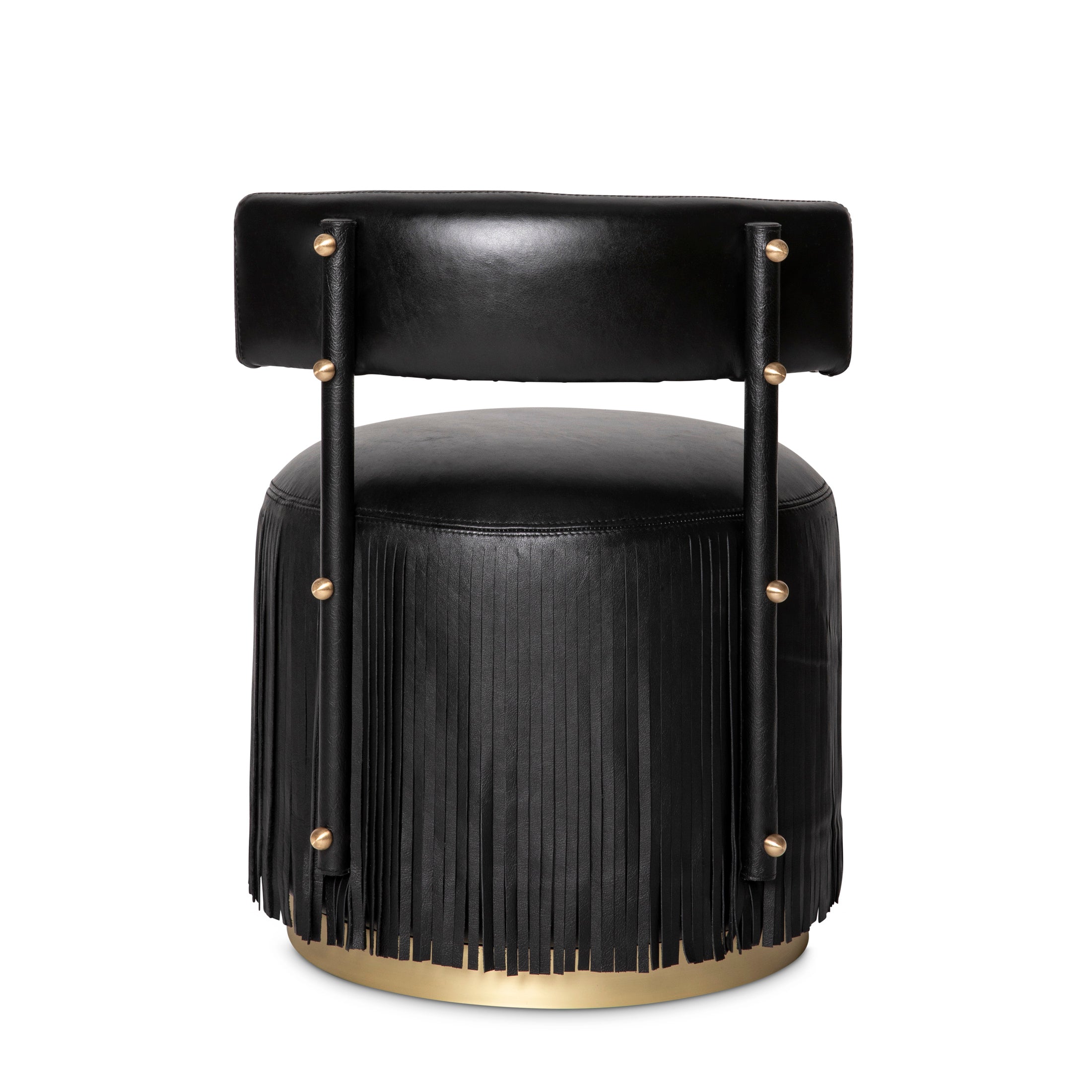 Nerissa Leather Fringe Chair in Premium Leather