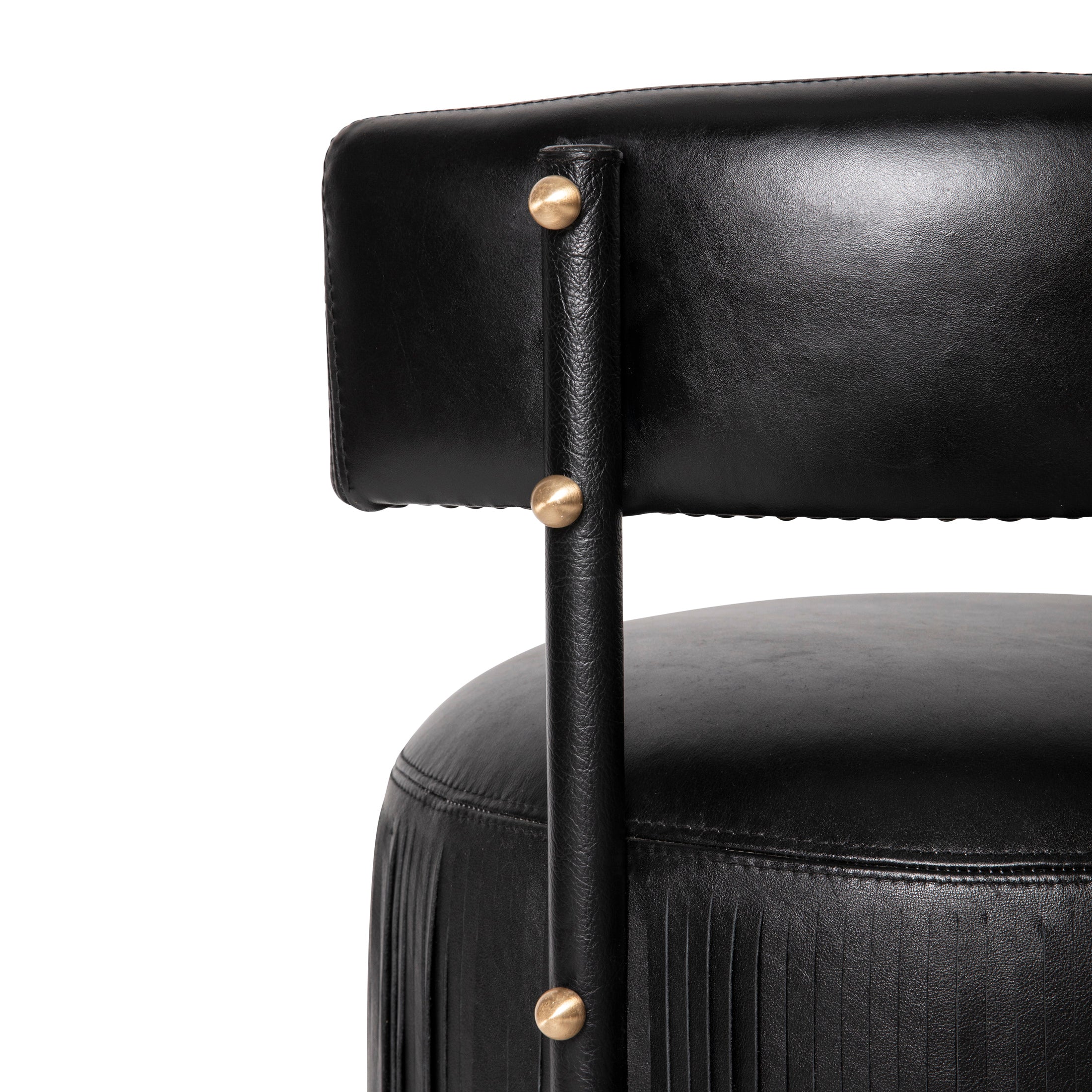 Nerissa Leather Fringe Chair in Premium Leather