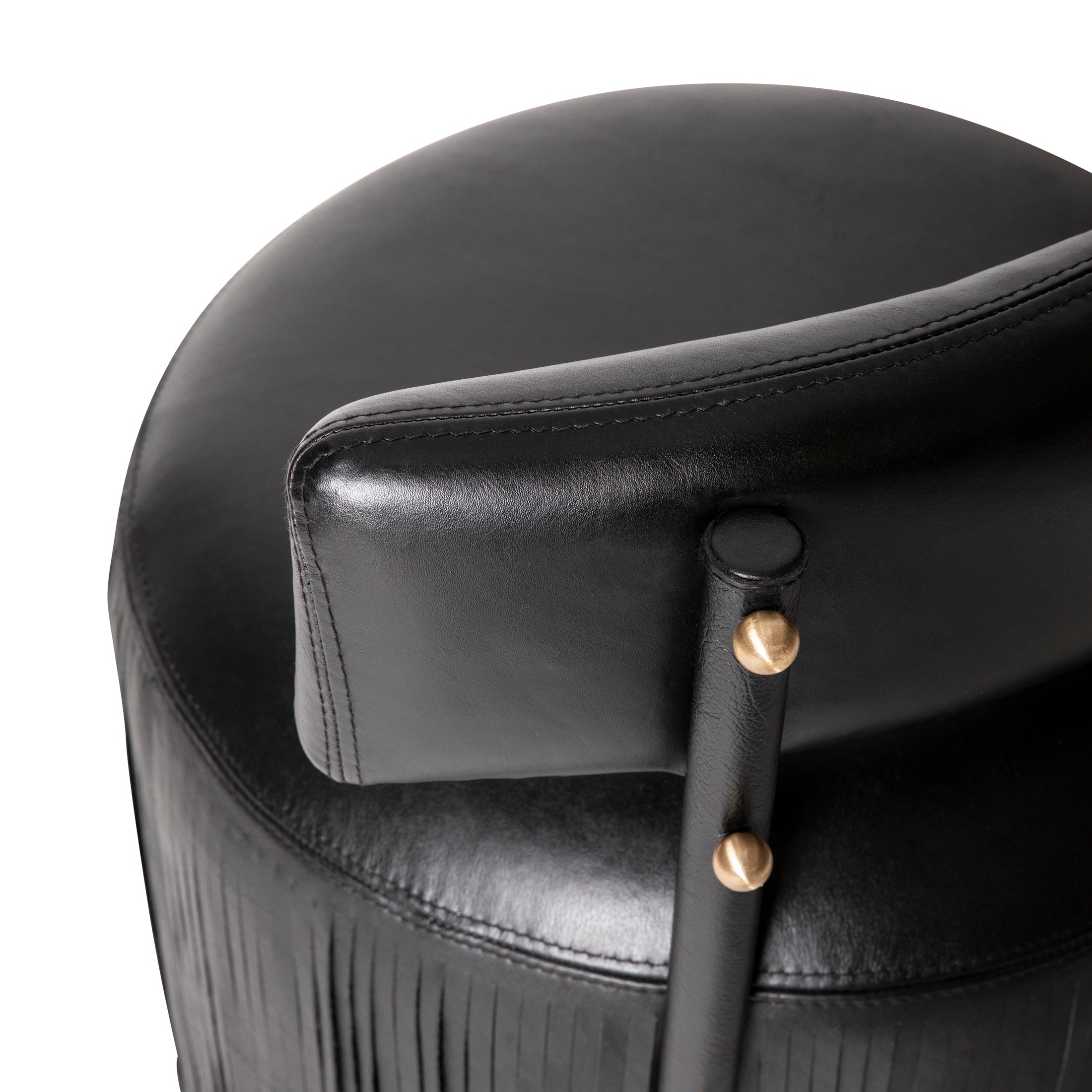 Nerissa Leather Fringe Chair in Premium Leather