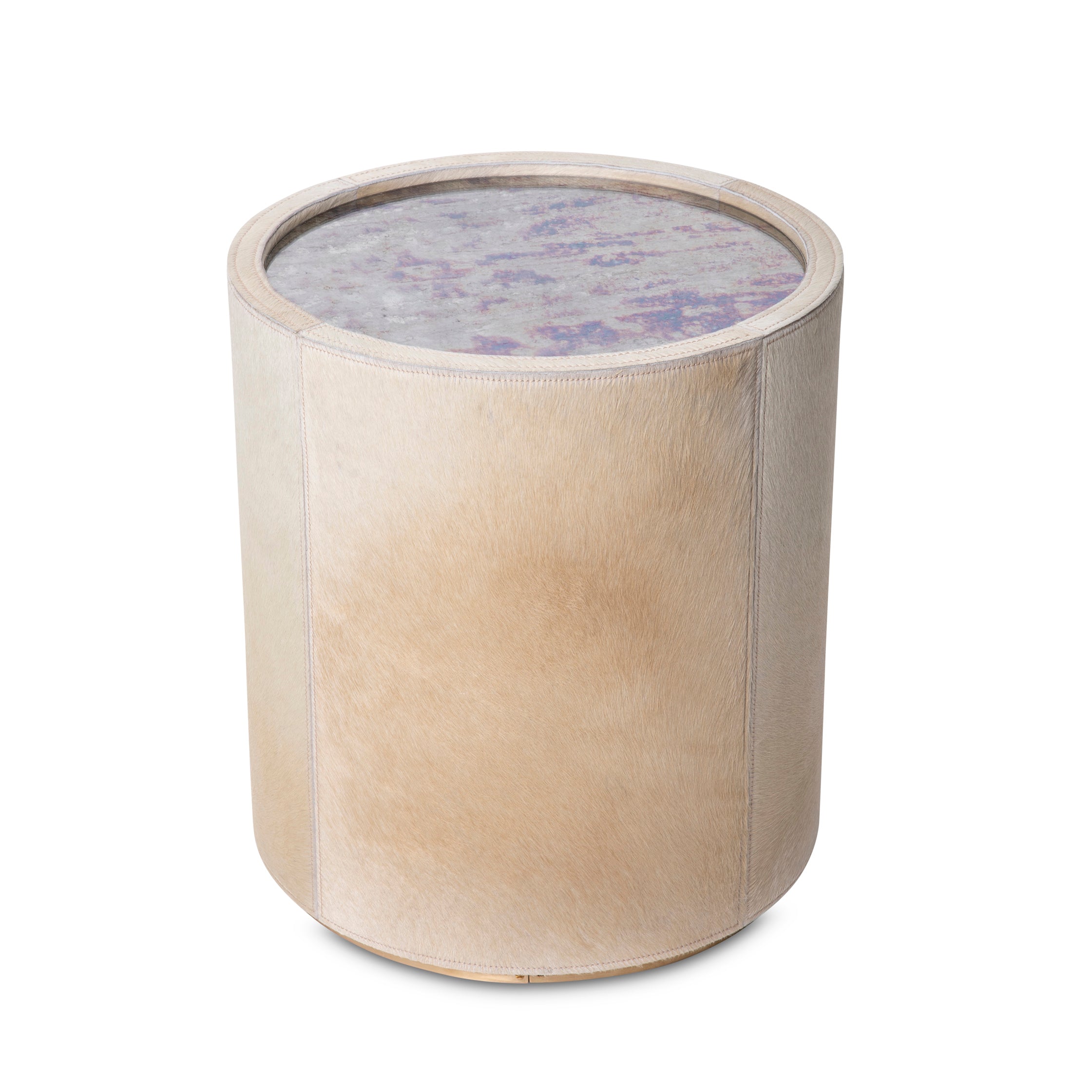 Nyla Table - Cream Cow Hide