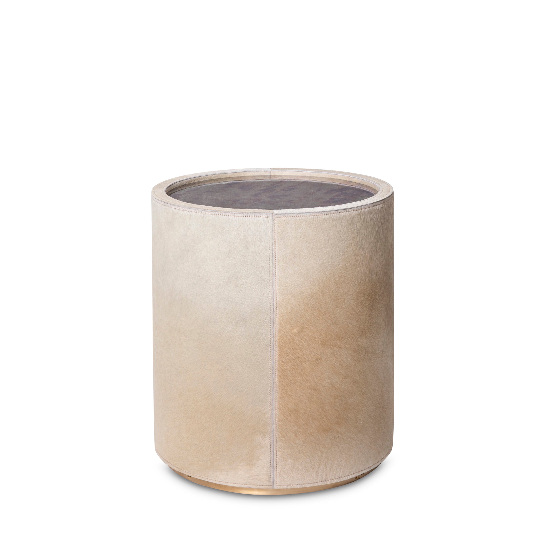 Nyla Table - Cream Cow Hide