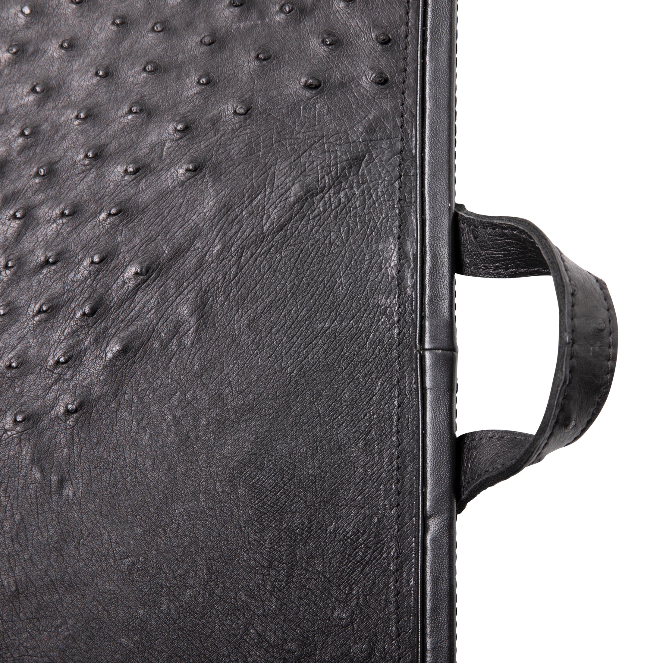 Ostrich Leather Inlay Tray - Black