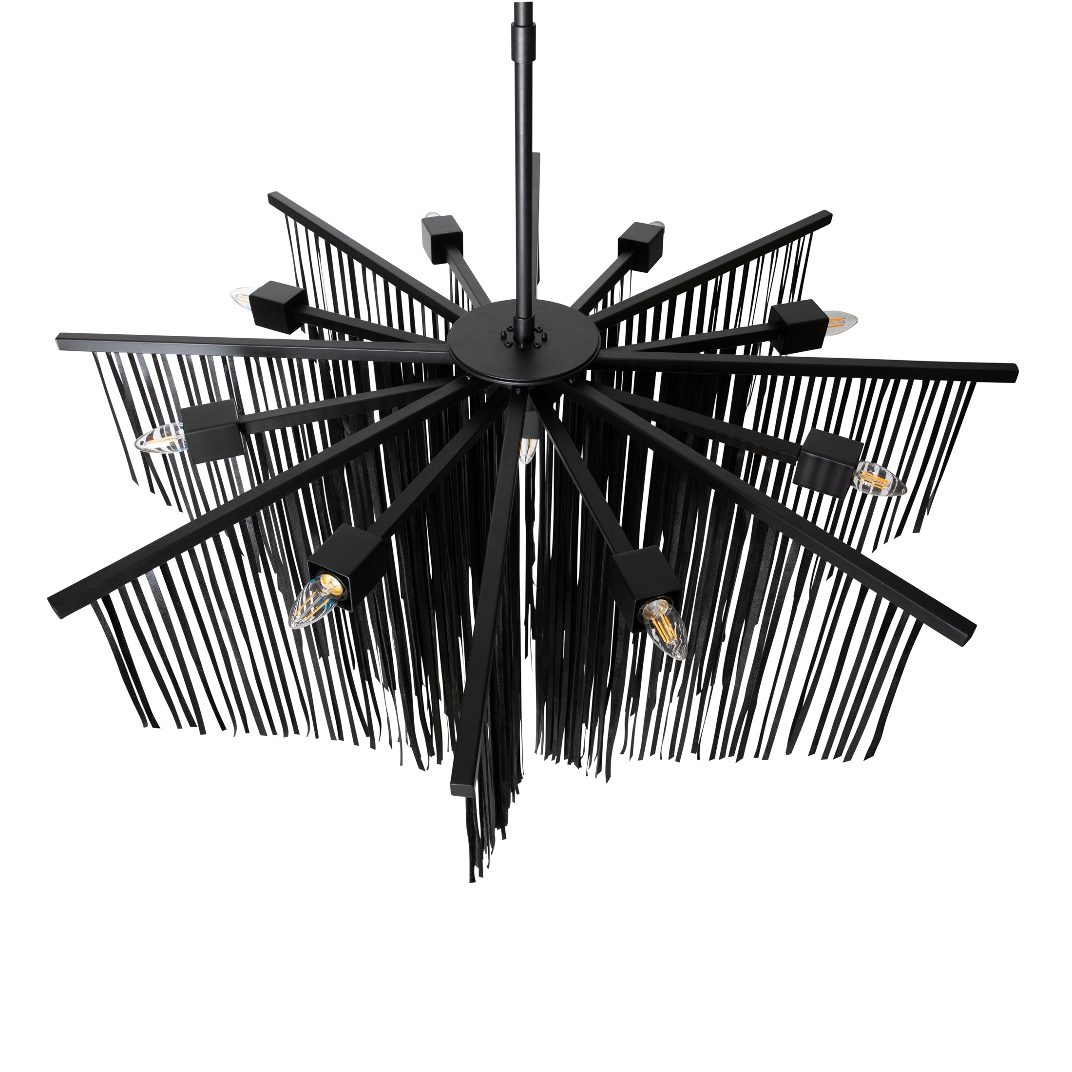 Large Starling Leather Chandelier