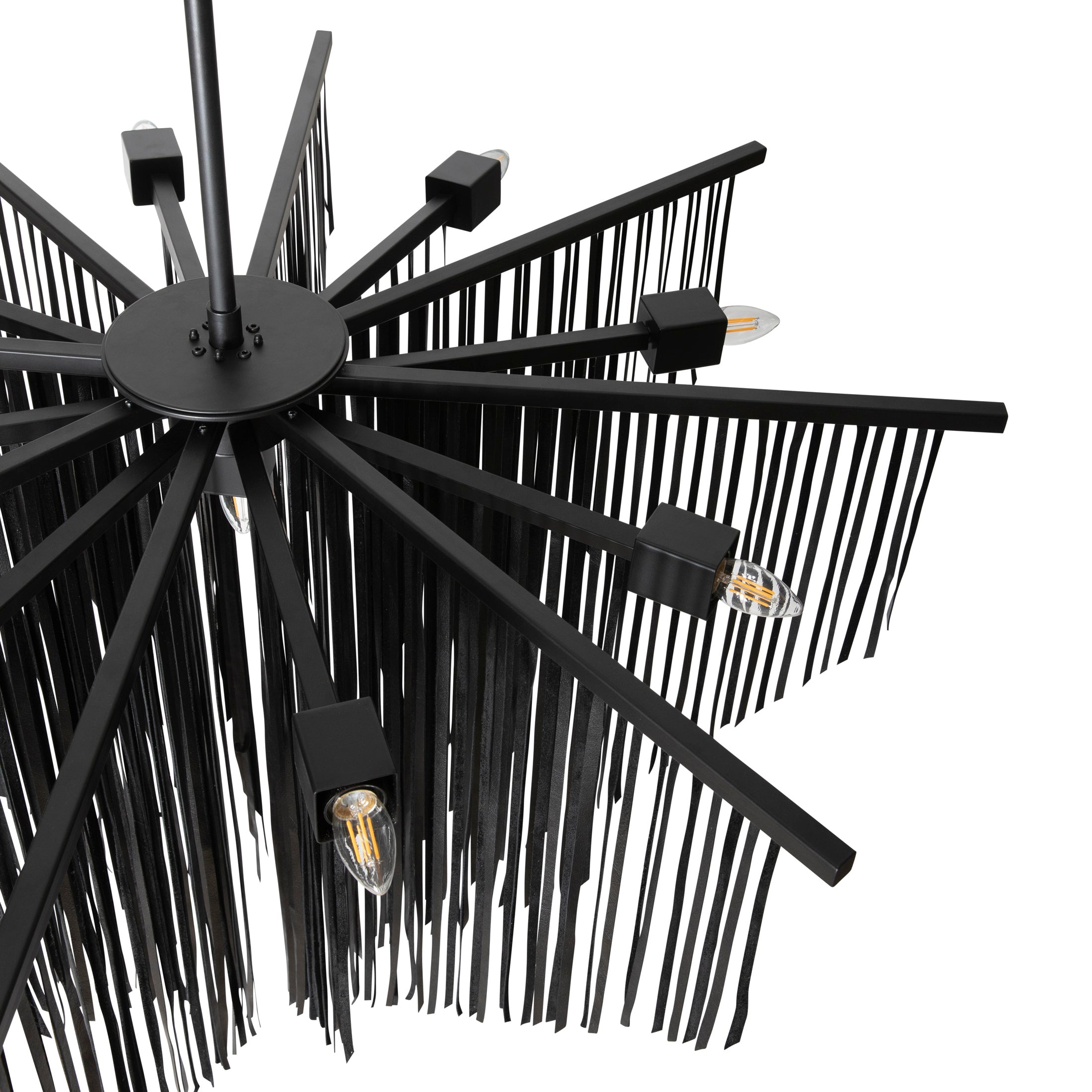 Large Starling Leather Chandelier