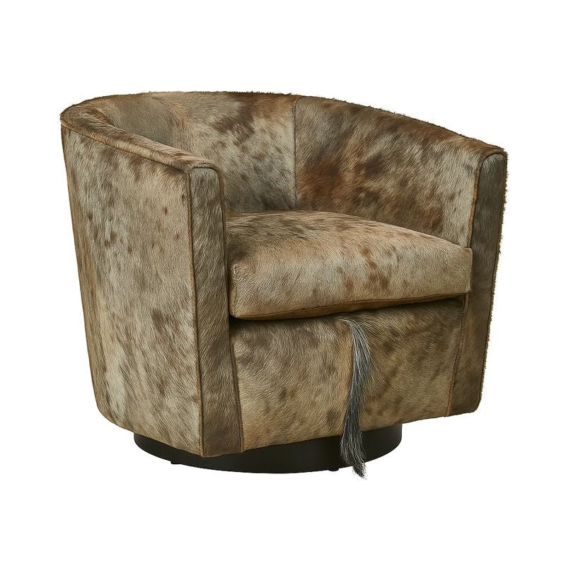 Wildebeest Hide Swivel Chair