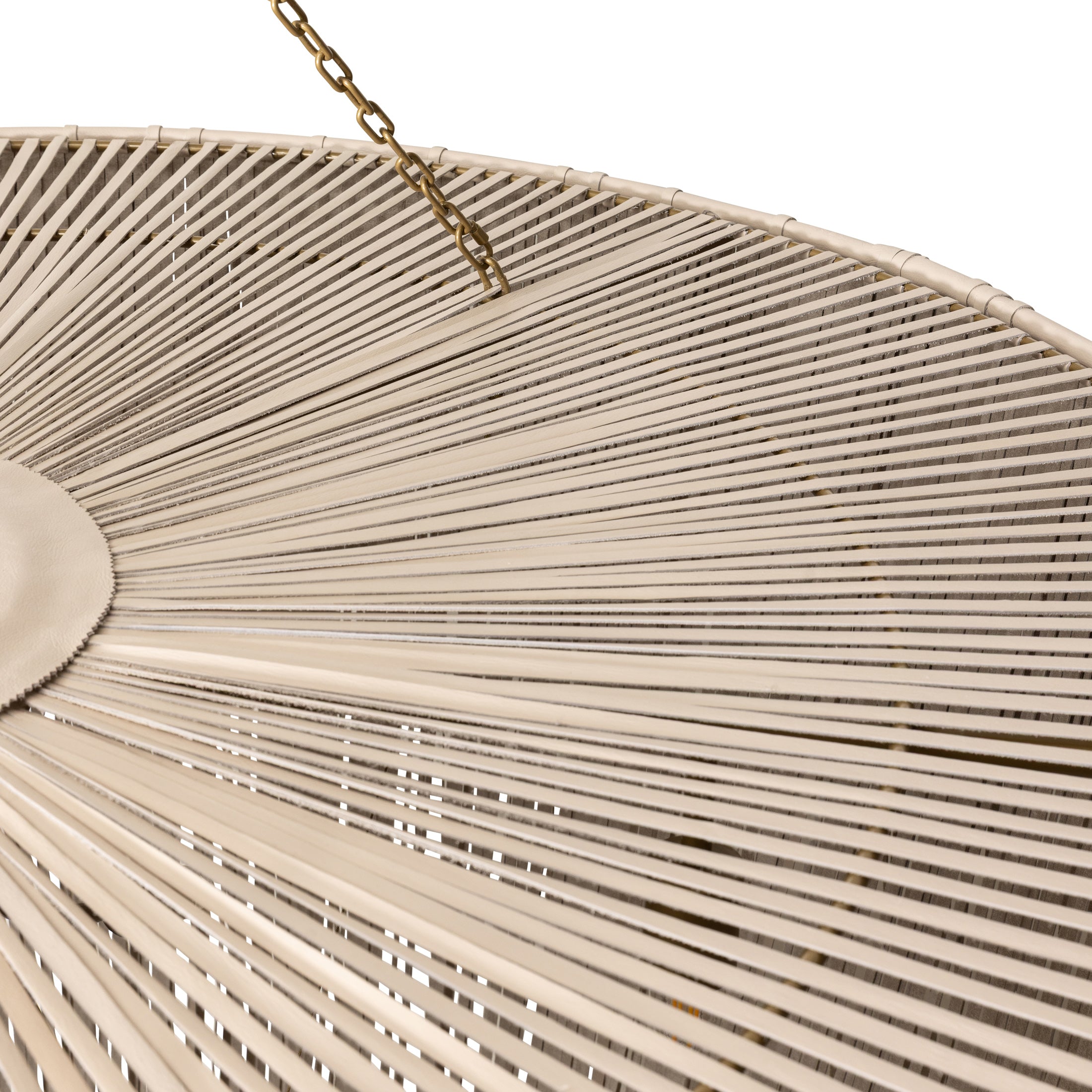 Extra Large Round Urchin Leather Chandelier