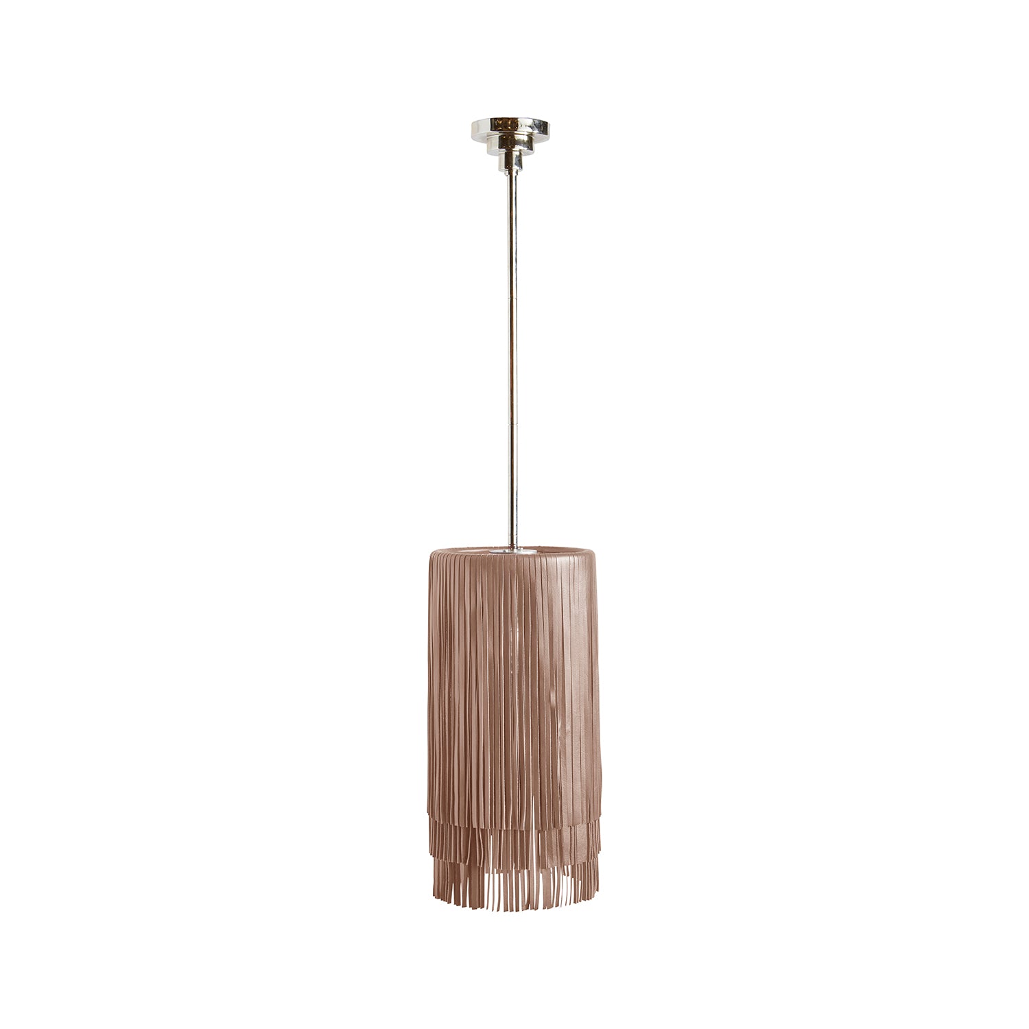 Nairobi Leather Pendant in Nickel Finish