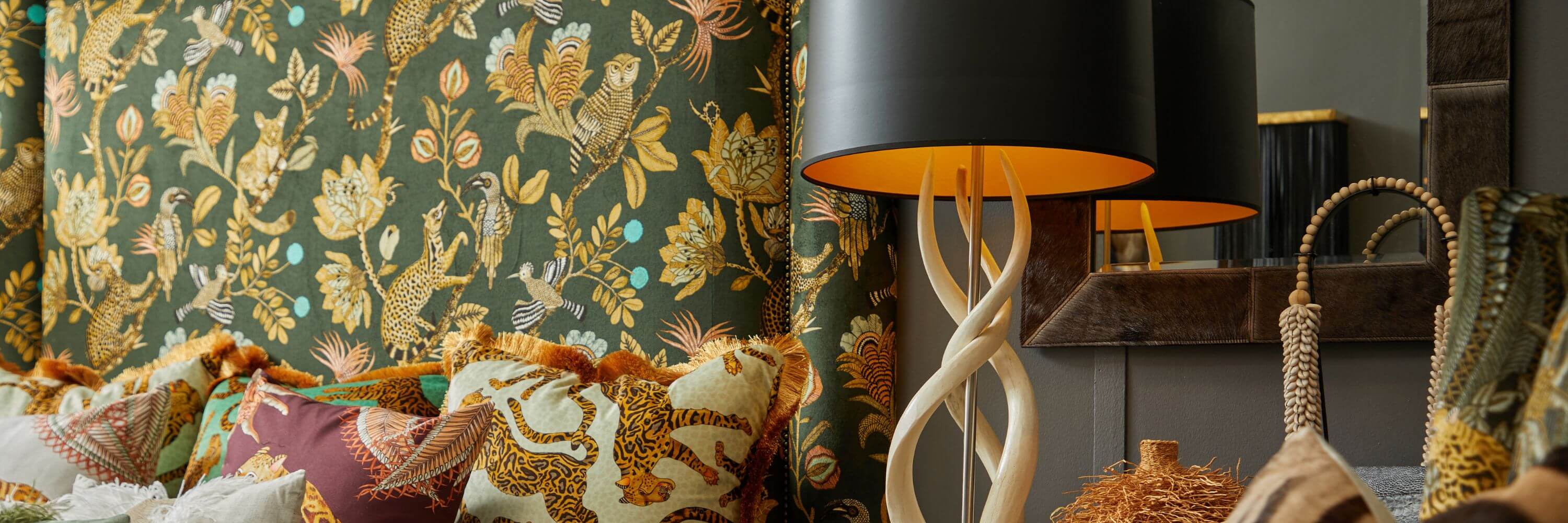 Polished Kudu Horn Double Twist Floor Lamp | NGALA Trading
