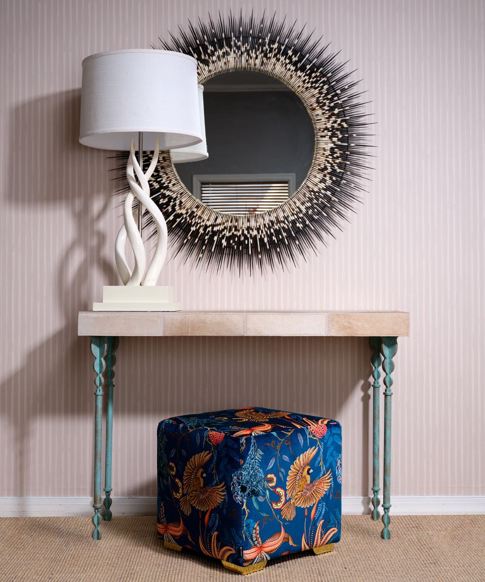 Nguni Cream Cow Hide Console Table - Small