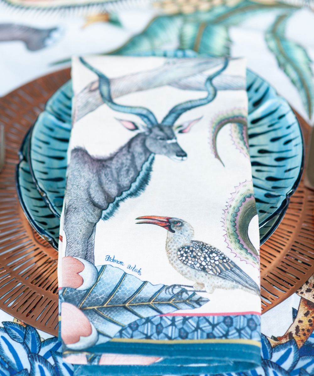 Pangolin Park Tea Towel - Tanzanite