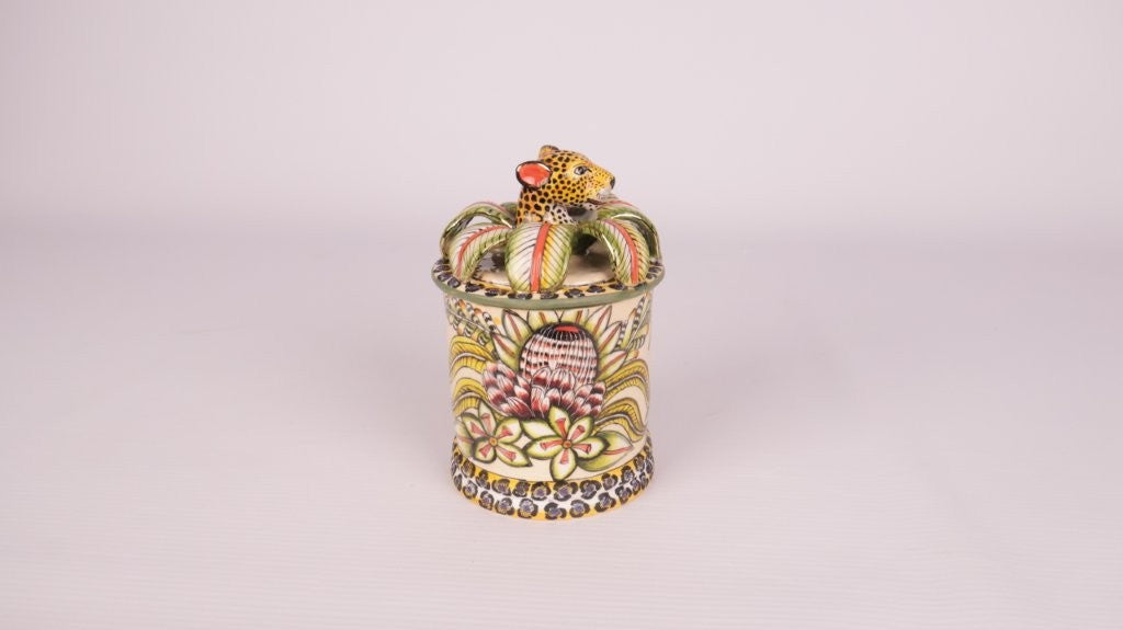 Ardmore Ceramic Art - Leopard Spirit Candle