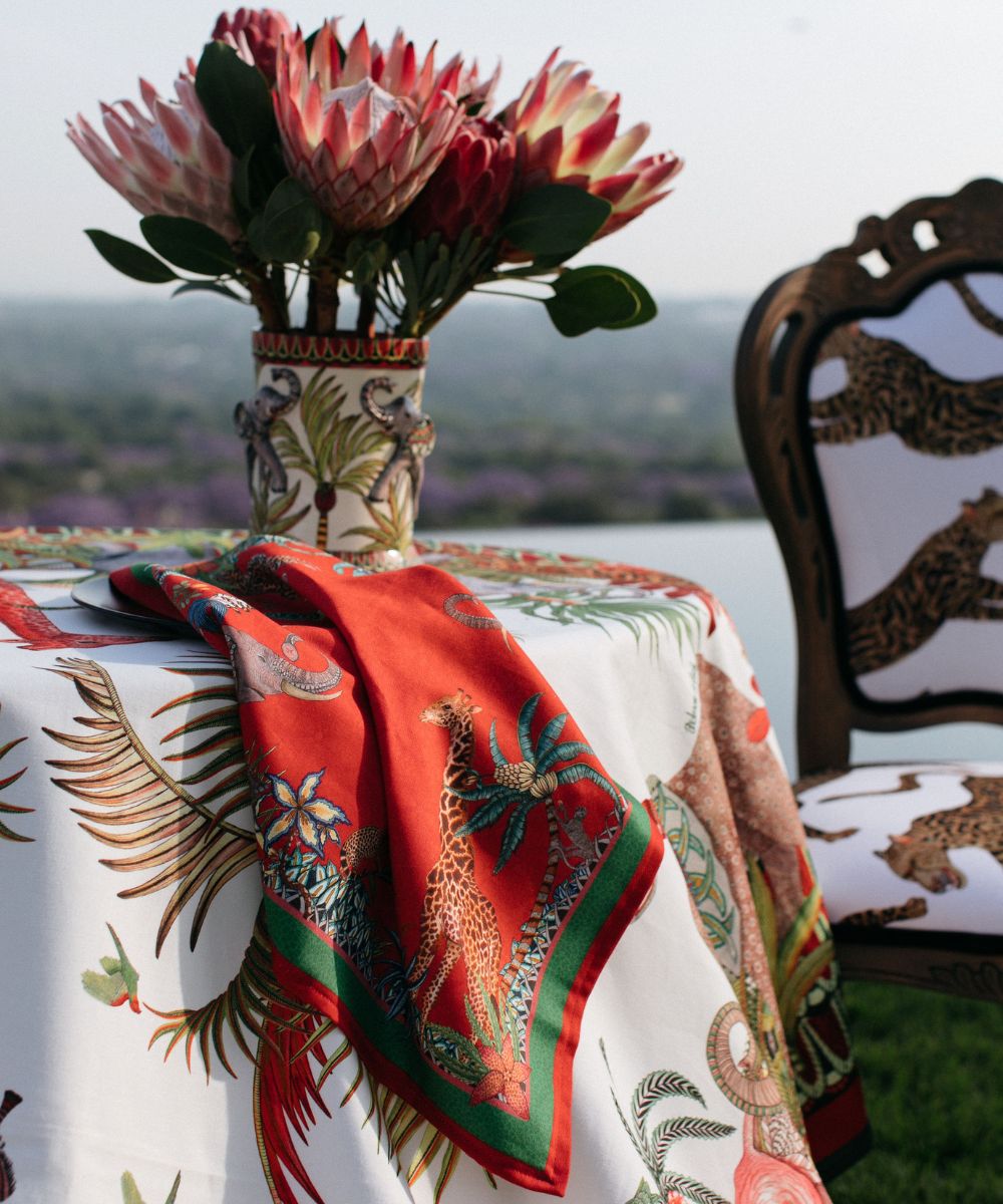 Sabie Forest Napkins (Pair) - Royal Red