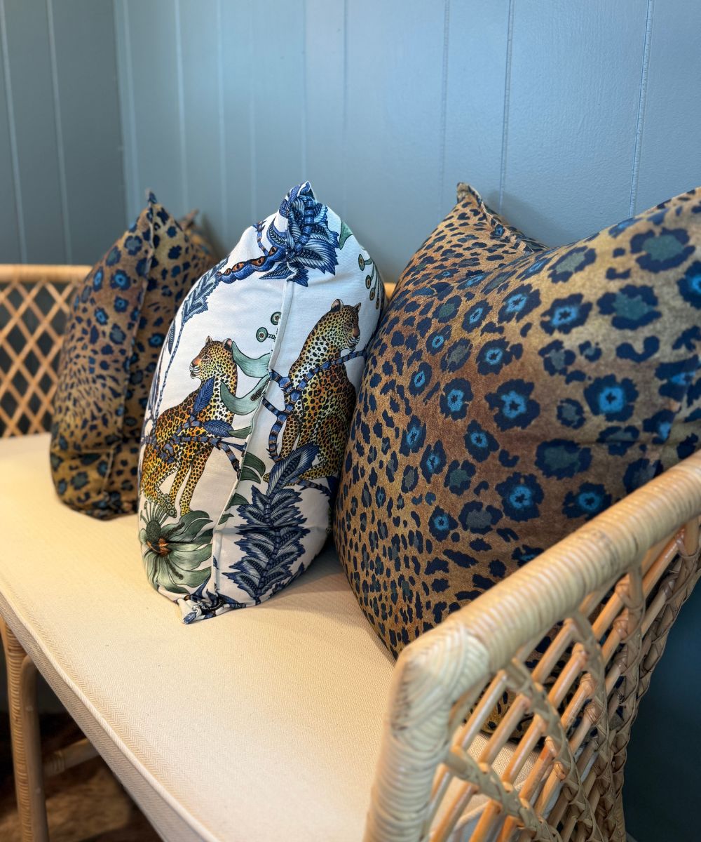 Safari Spot Pillow - Linen - Midnight