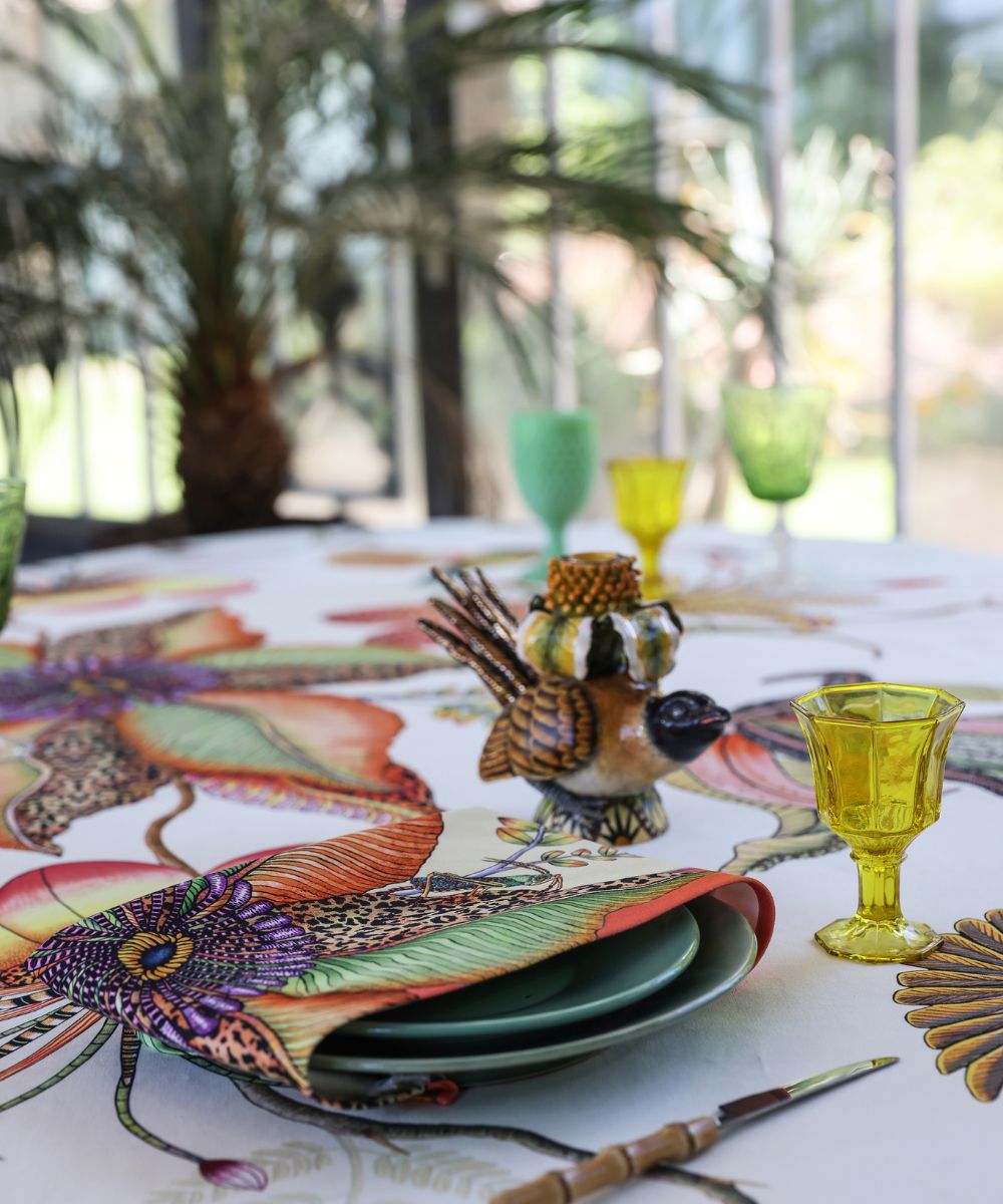 Thanda Bloom Napkins (Pair) - Parakeet