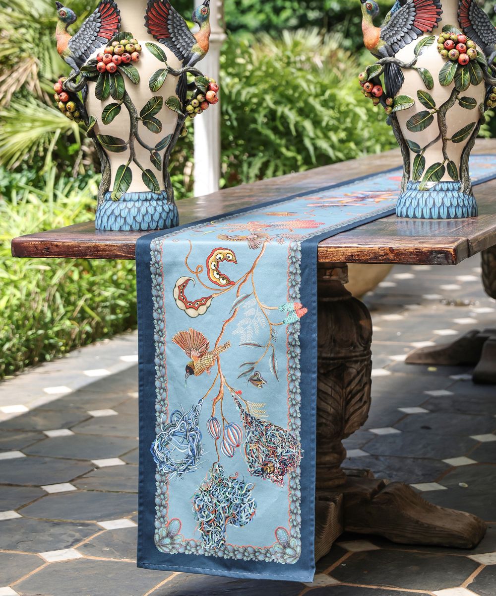 Thanda Nest Table Runner - Mist